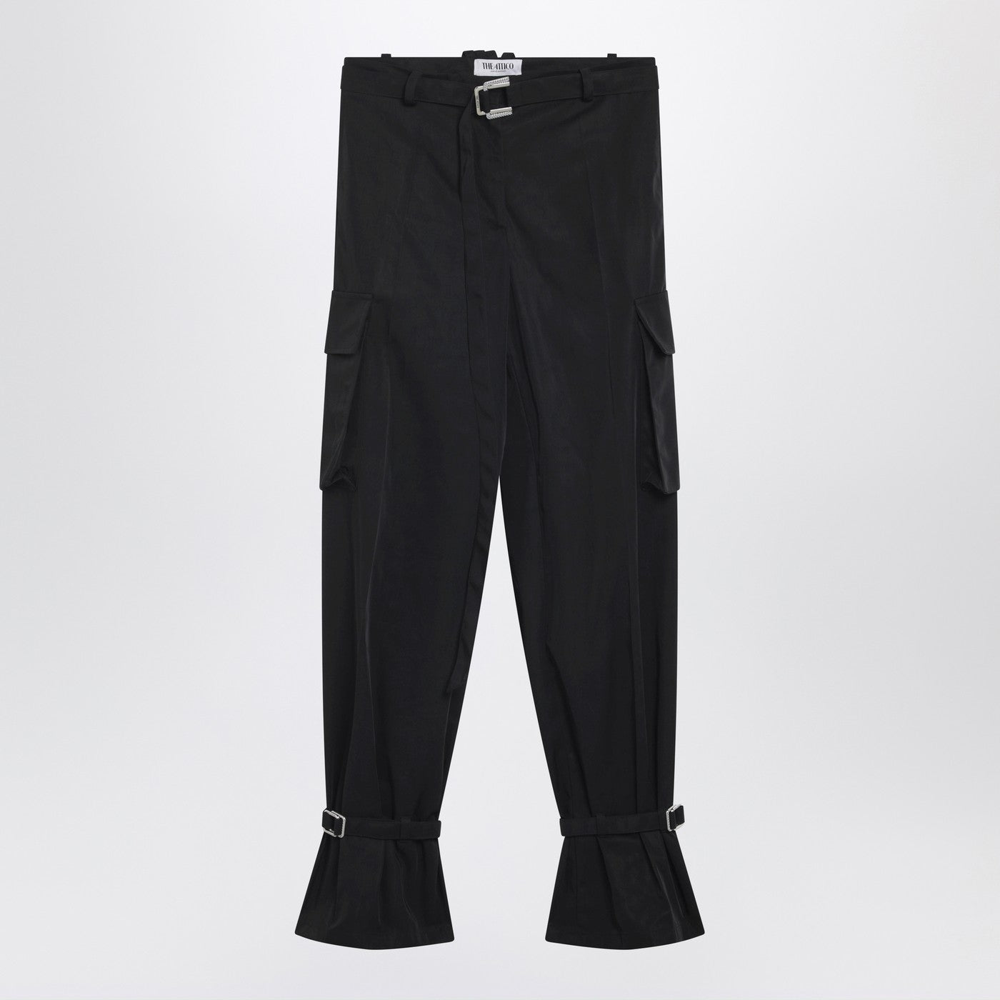 The Attico Black Nylon Trousers Women THE ATTICO