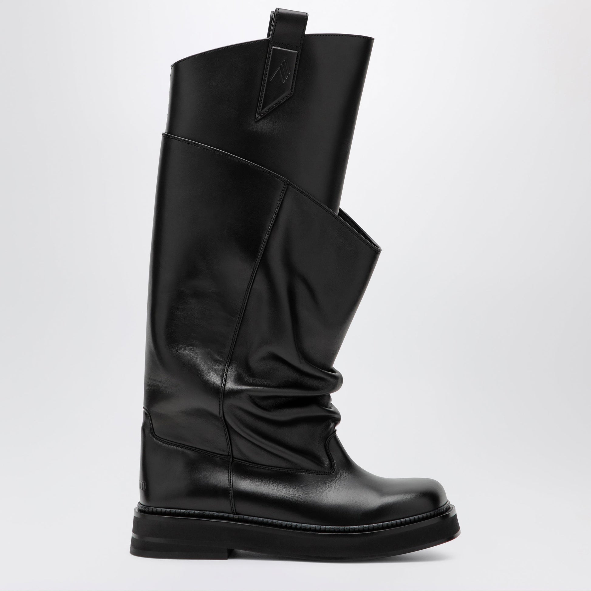 The Attico Robin Passeggiata Combat Boots In Black Calf Leather Women THE ATTICO