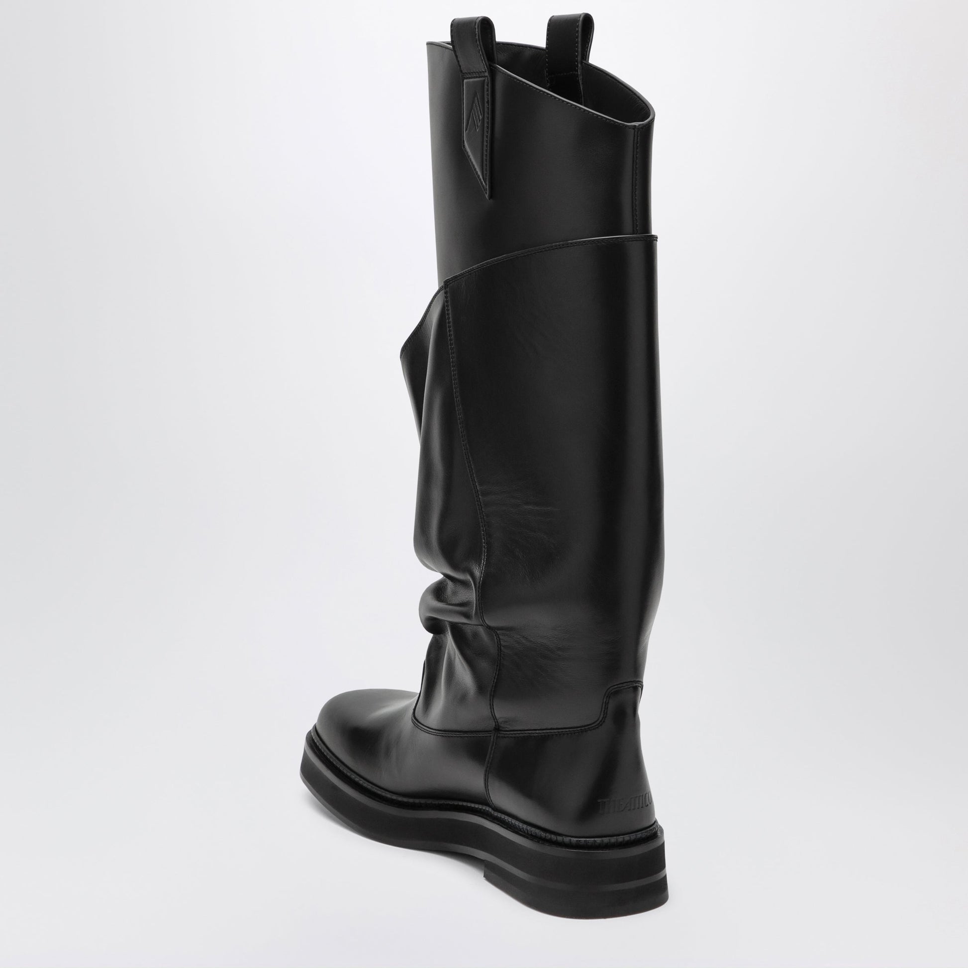 The Attico Robin Passeggiata Combat Boots In Black Calf Leather Women THE ATTICO
