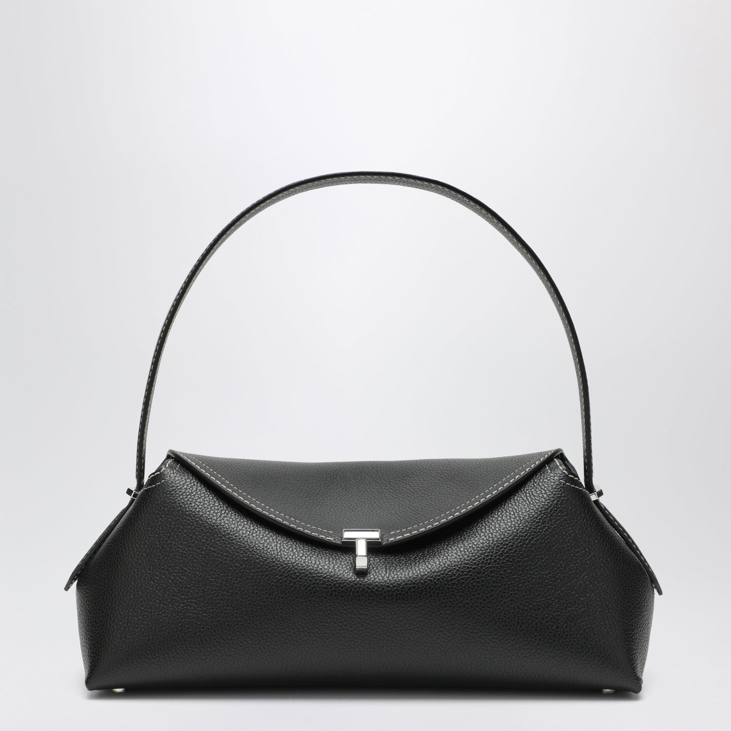 Toteme T-Lock Bag In Black Grained Leather Women TOTEME