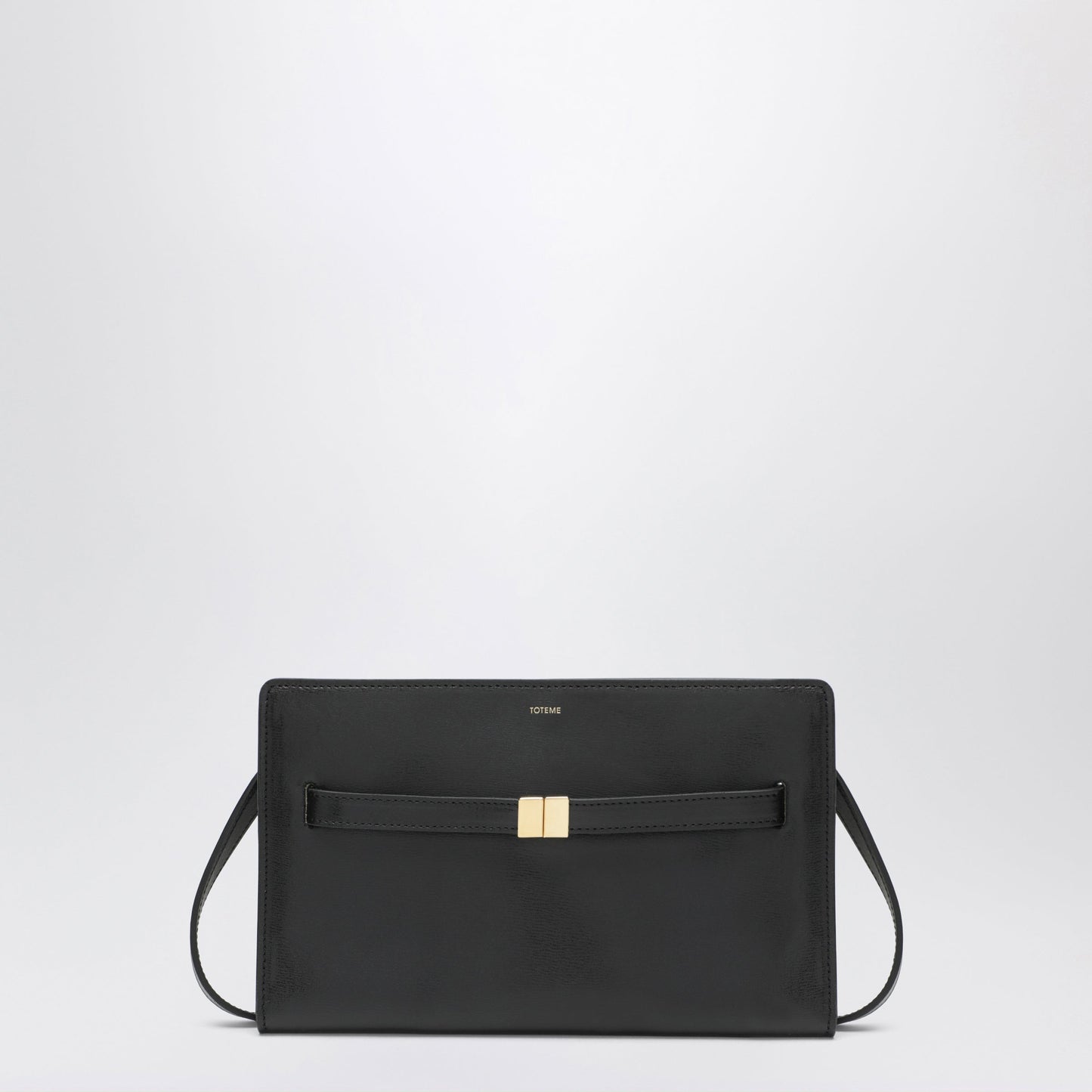 Toteme Crossbody Bag With Belt Detail In Black Pebbled Leather Women TOTEME