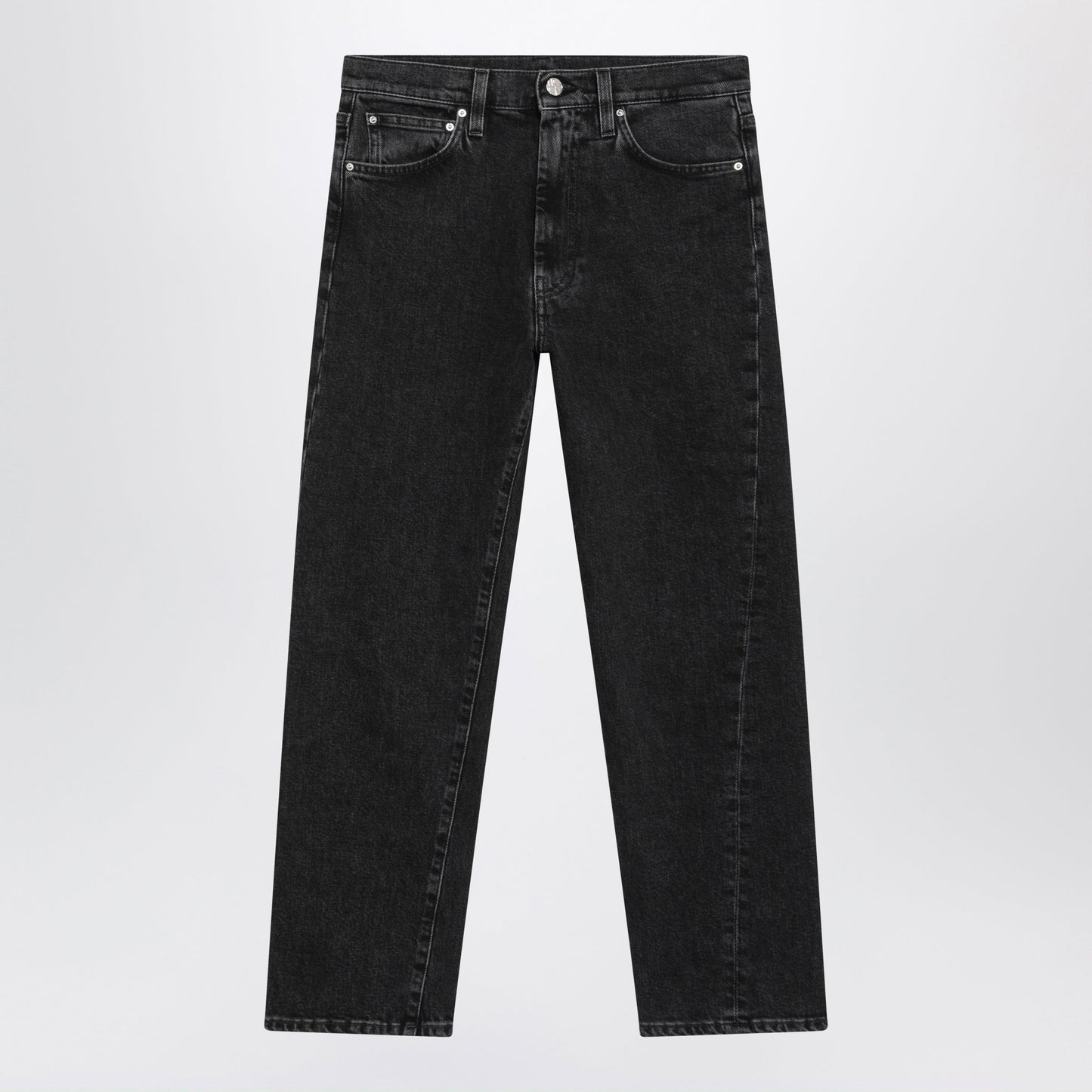 Toteme Dark Grey Washed Ankle-Length Jeans Women TOTEME