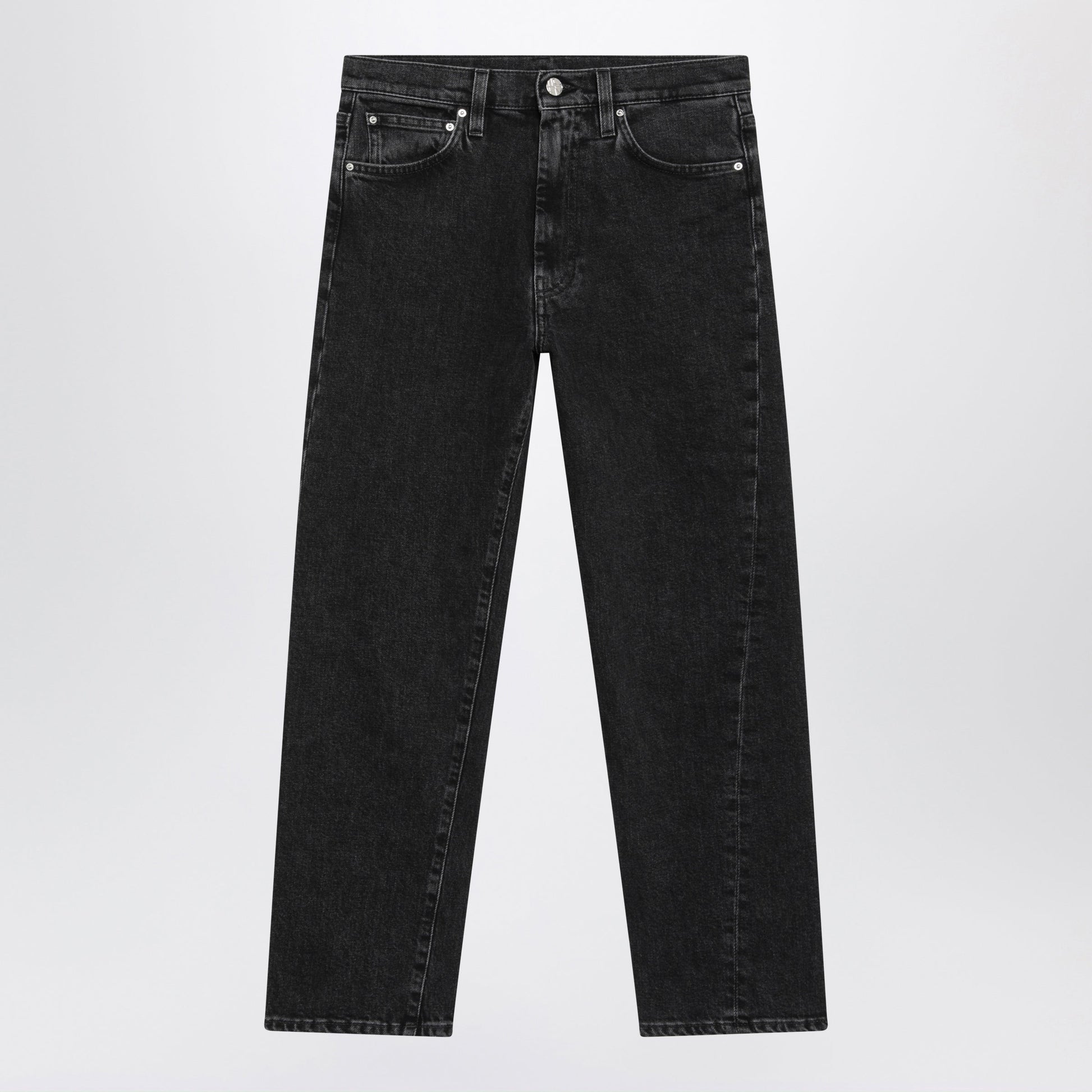 Toteme Dark Grey Washed Ankle-Length Jeans Women TOTEME