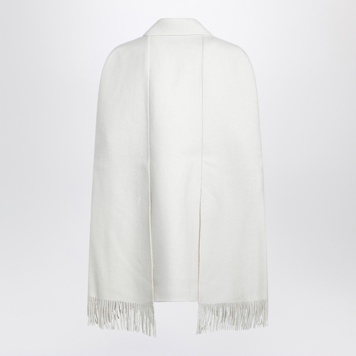 Toteme White Cape Jacket With Fringes Women TOTEME