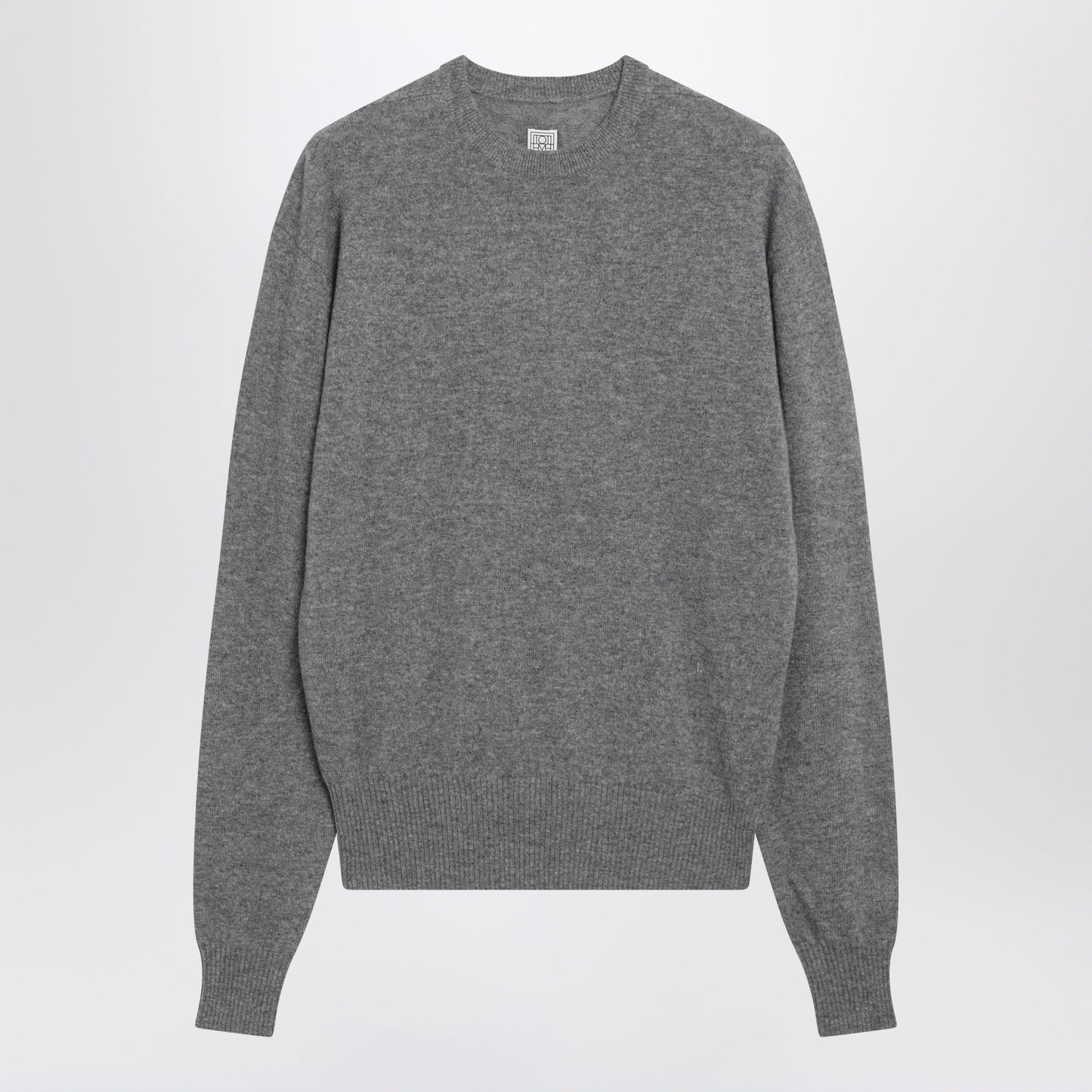 Toteme Classic Cashmere Crew-Neck Sweater In Mid Grey Melange Women TOTEME