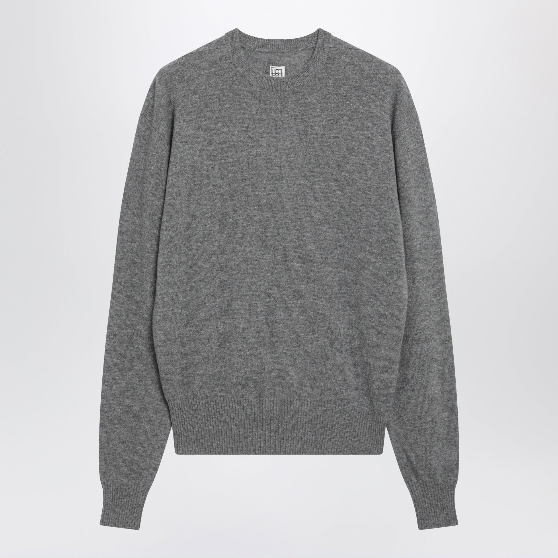 Toteme Classic Cashmere Crew-Neck Sweater In Mid Grey Melange Women TOTEME