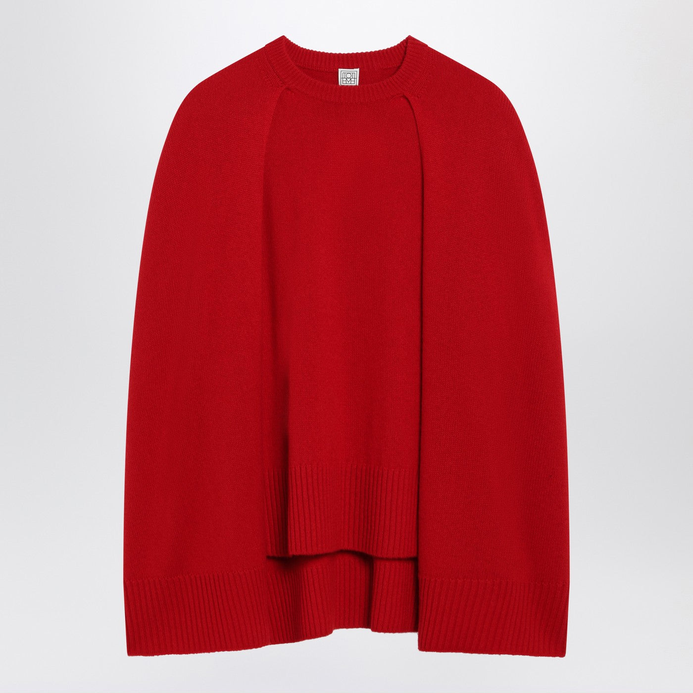Toteme Red Cashmere Cape Sweater Women TOTEME