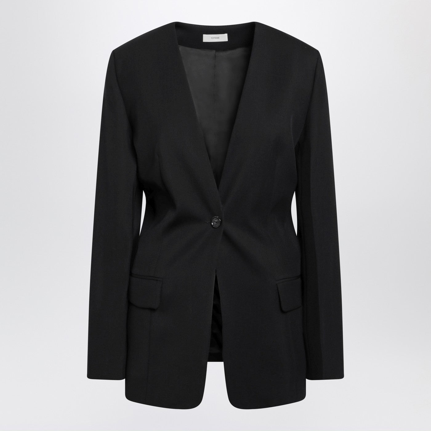 Toteme Black Wool-Blend Jacket Women TOTEME