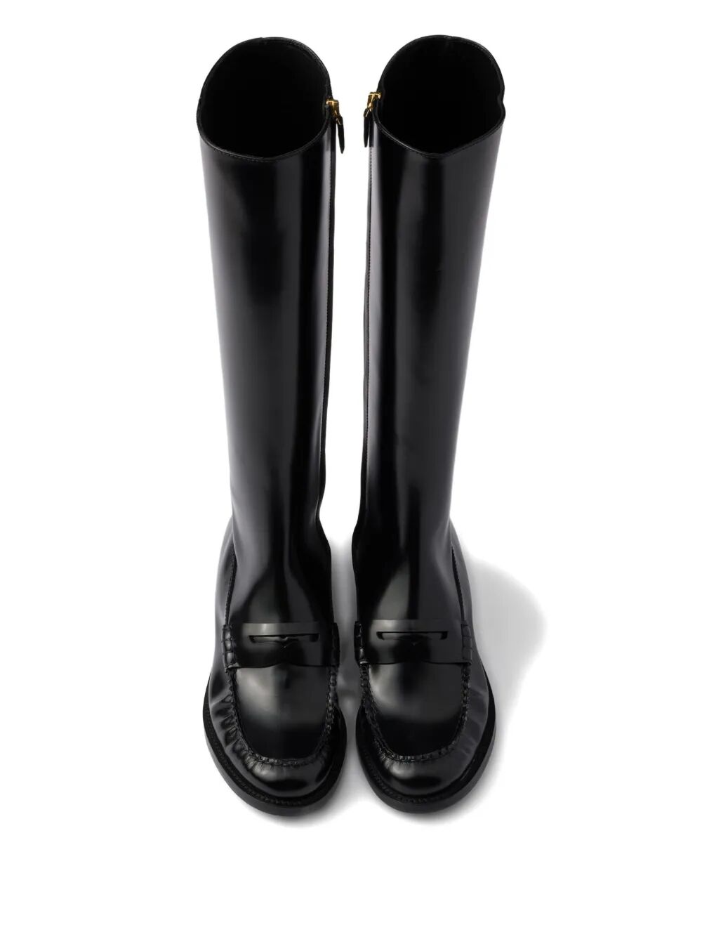 Prada Women Leather Loafers Boots PRADA