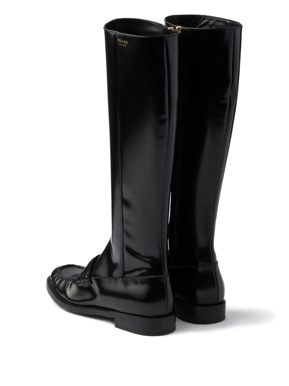 Prada Women Leather Loafers Boots PRADA