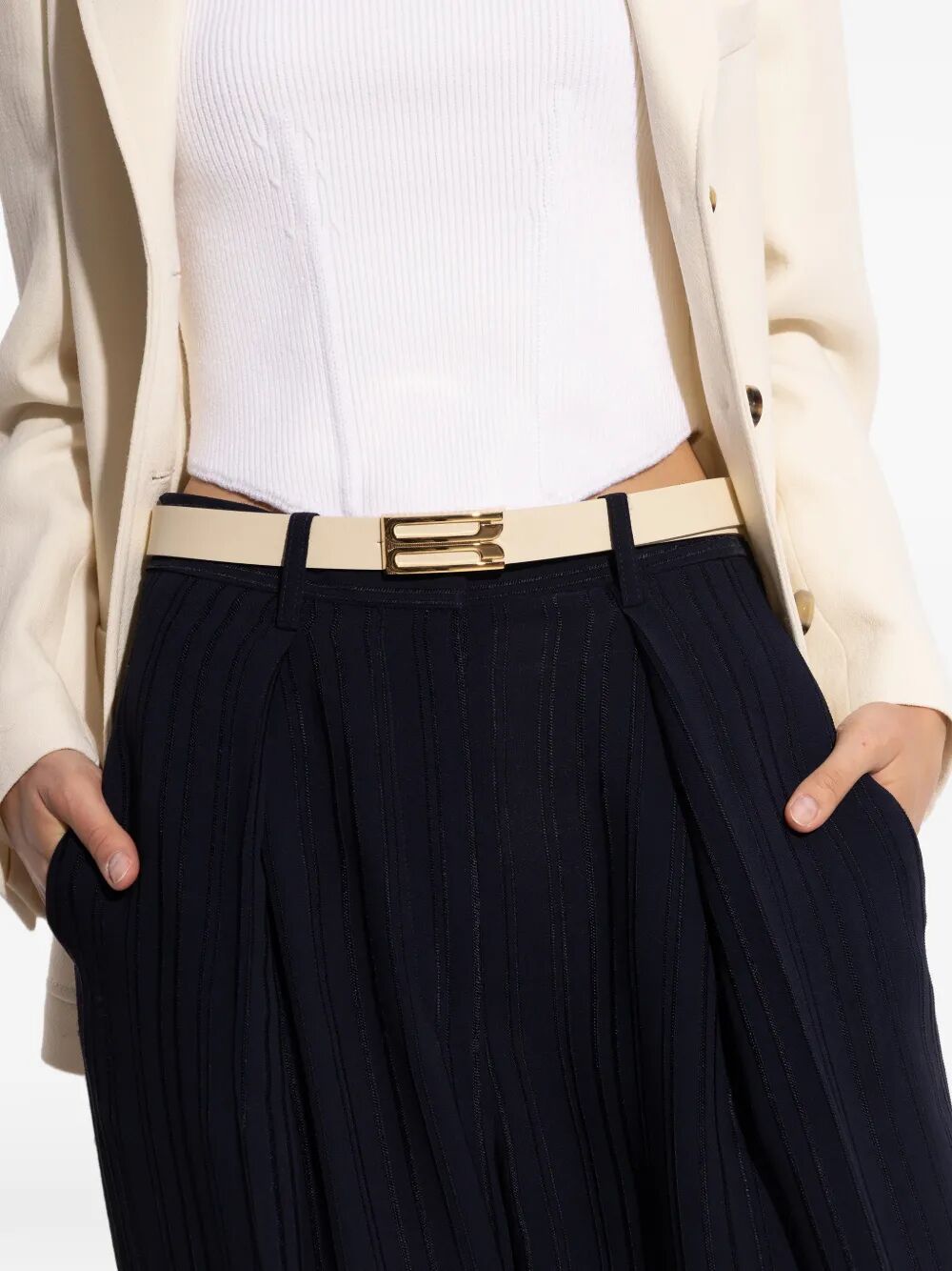 Victoria Beckham Women Frame Regular Leather Belt VICTORIA BECKHAM