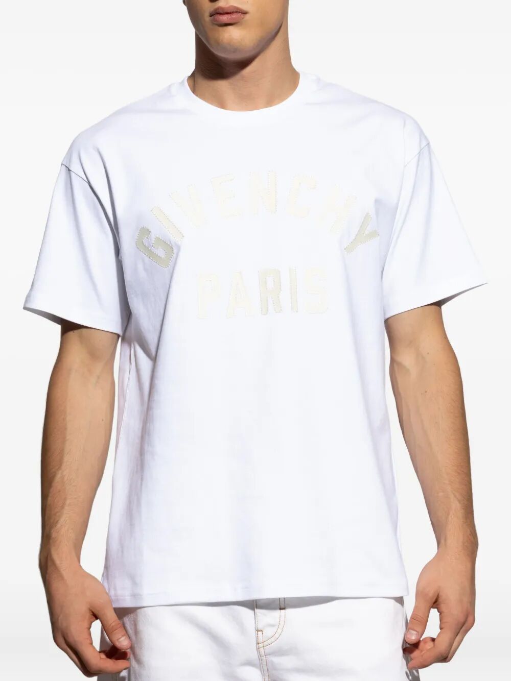 Givenchy Men Givenchy Paris Embroidery Cotton T-Shirt GIVENCHY