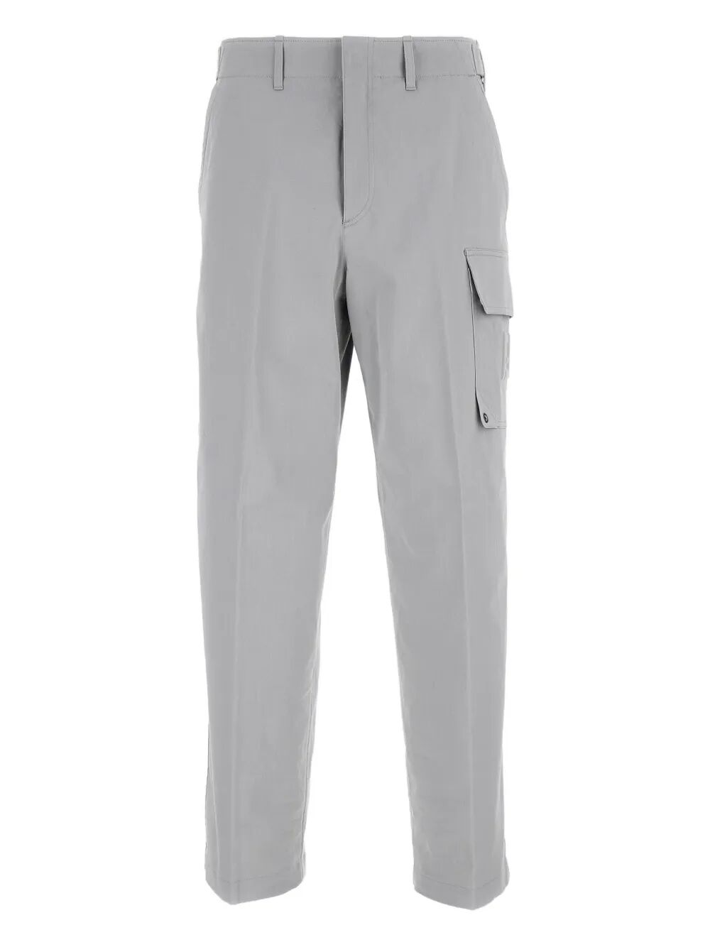 Fendi Men Gabardine Cargo Trousers With Large Patch Pocket FENDI