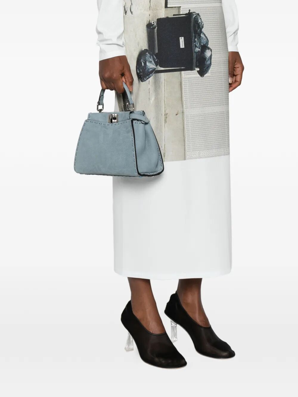 Fendi Women Peekaboo Iseeu Mini Suede Bag FENDI