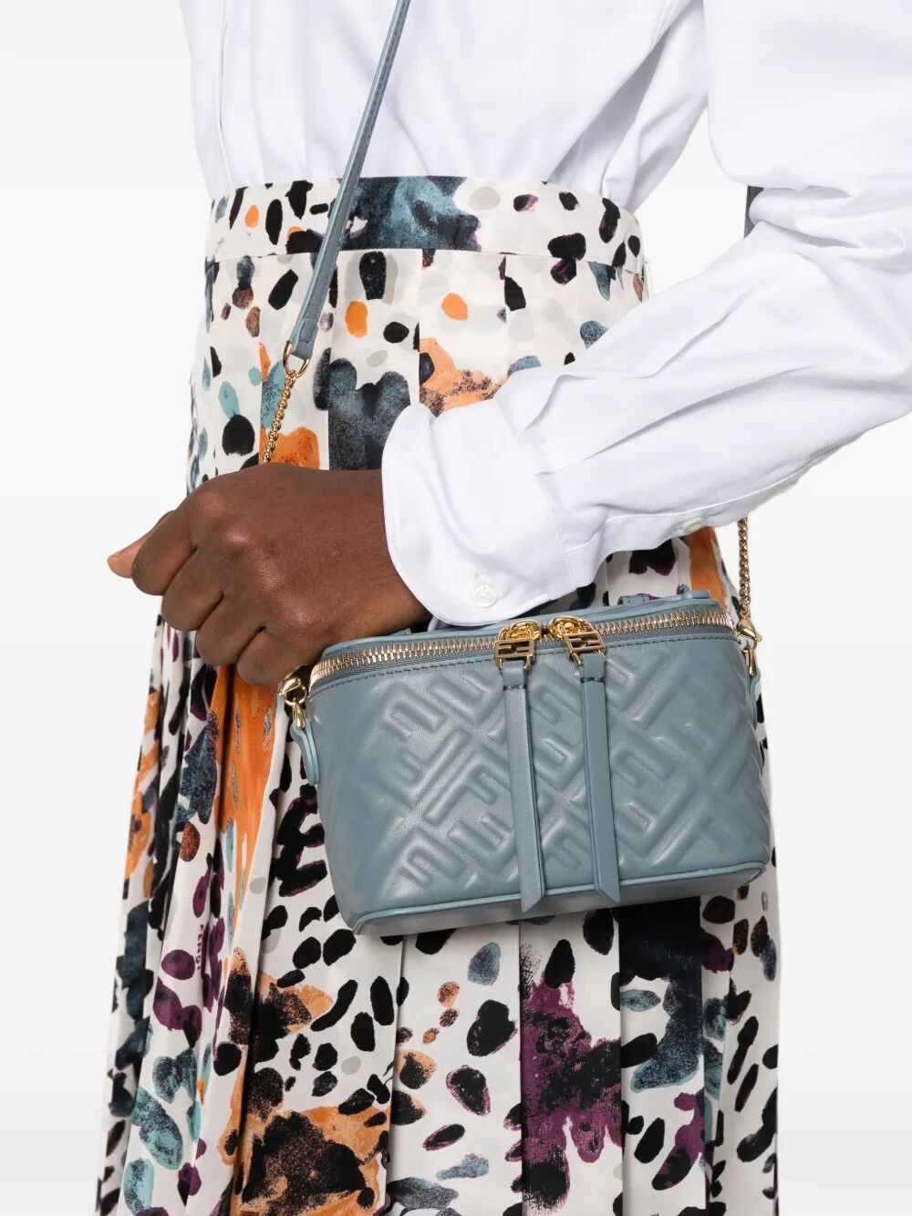 Fendi Women Fendi Vanity Nappa Leather Bag With Ff Motif FENDI