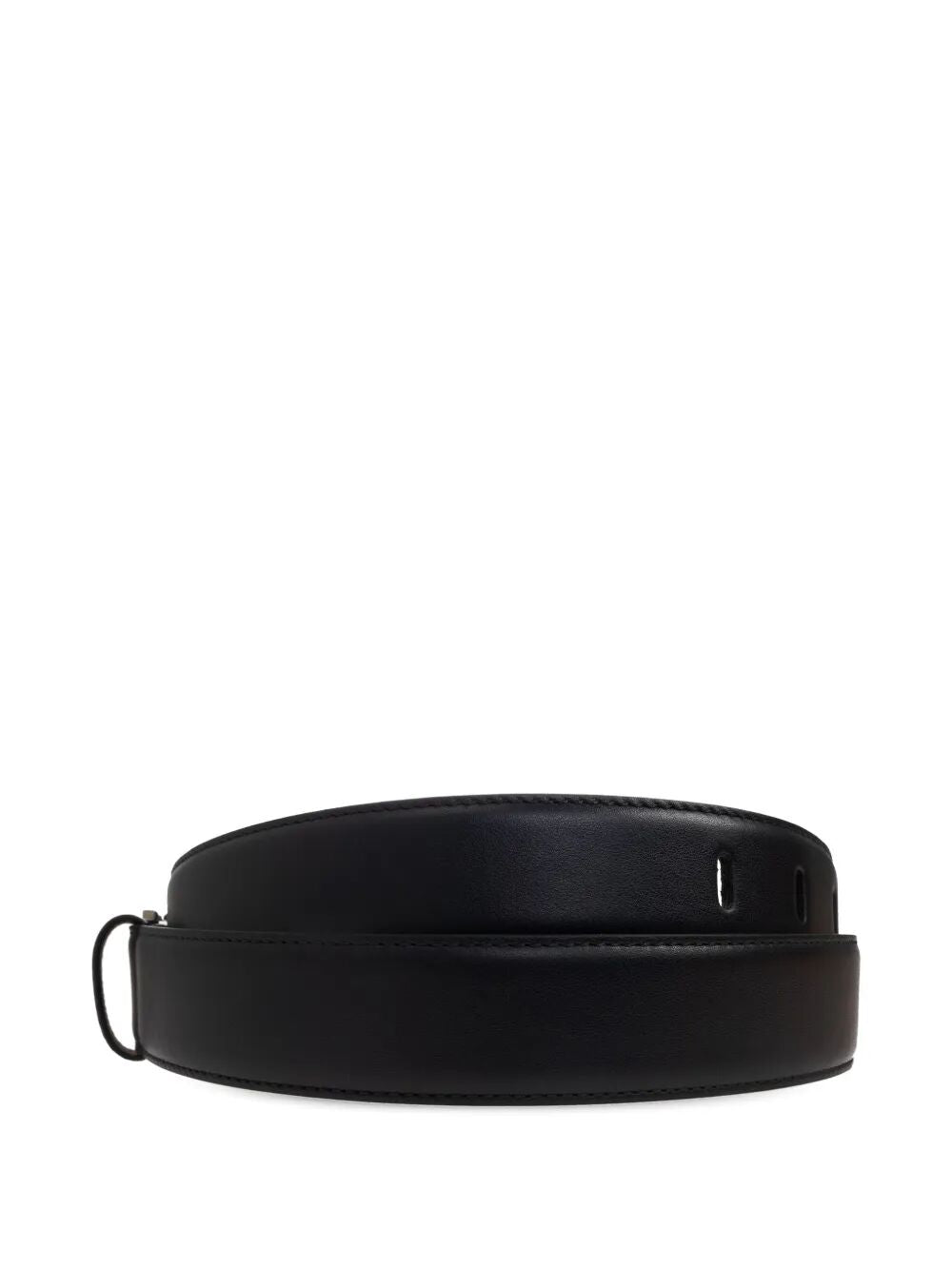 Tod's Men Soft Leather Belt With Silver Metal Buckle TOD'S