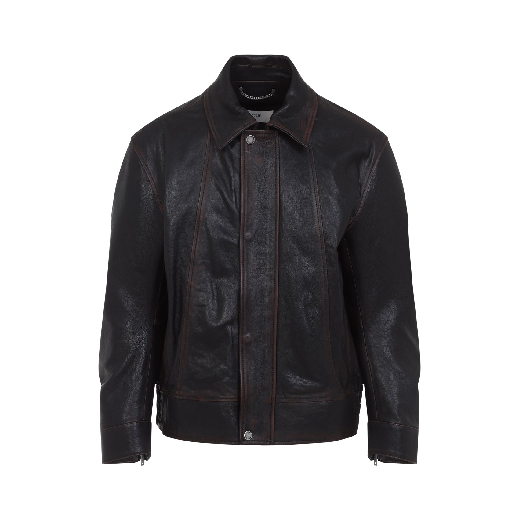 Golden Goose Prince Nappa Leather Bomber Jacket Men GOLDEN GOOSE