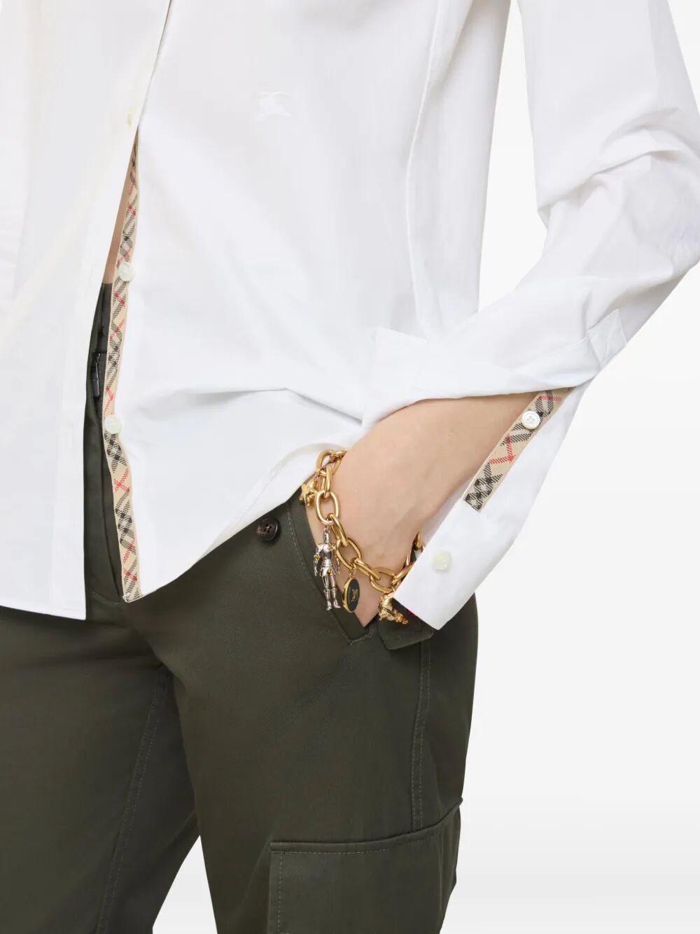Burberry Women Regular Fit Cotton Poplin Formal Shirt