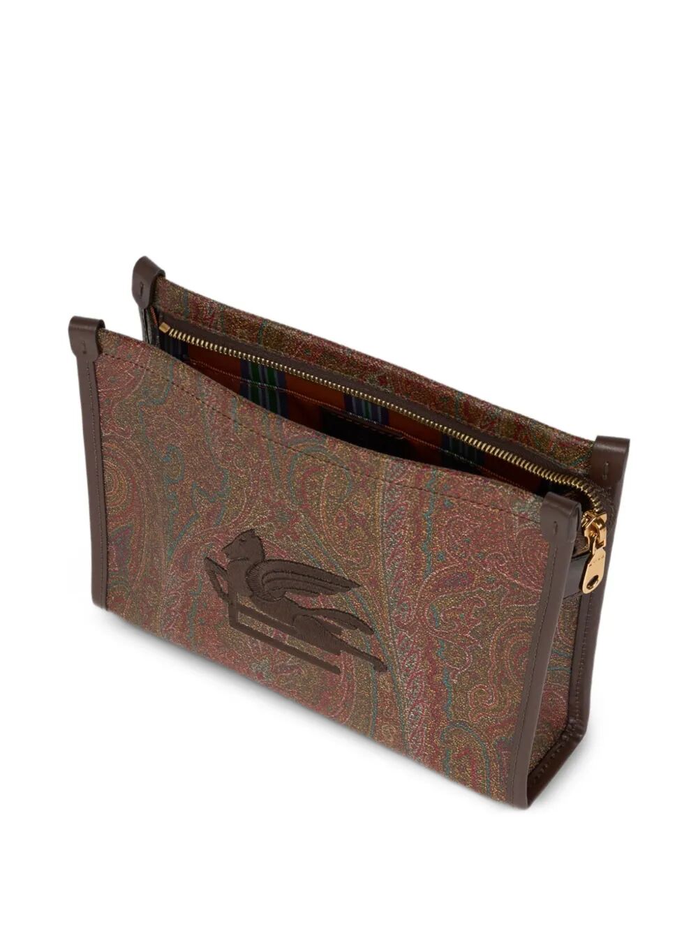 Etro Women Arnica Pouch With Wristlet And Pegaso-Embroidery ETRO