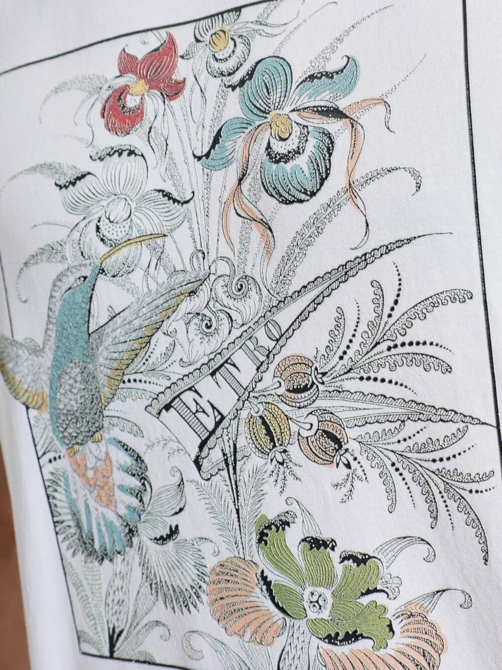 Etro Men Floral-Print Cotton T-Shirt ETRO