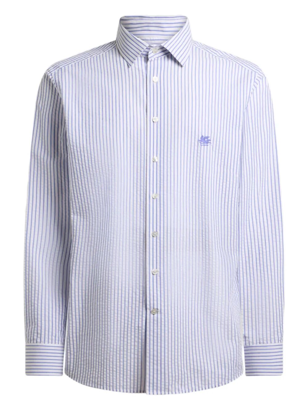 Etro Men Striped Cotton Seersucker Shirt ETRO