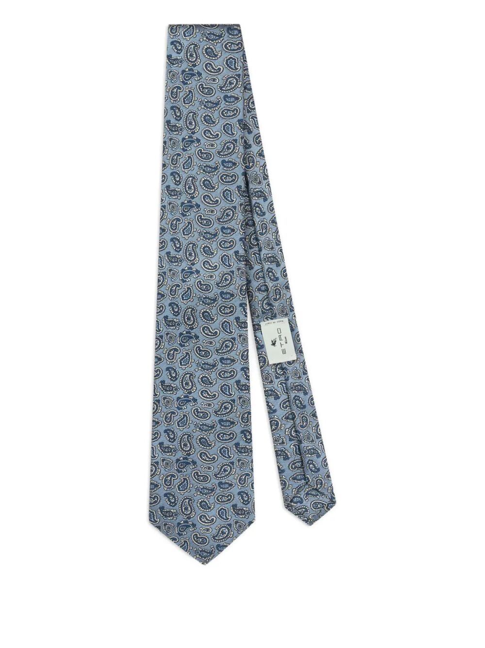 Etro Men Silk Jacquard Tie With Micro Paisley Motif ETRO