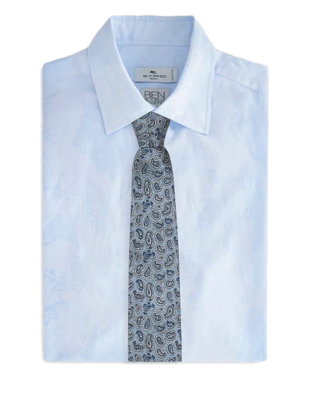 Etro Men Silk Jacquard Tie With Micro Paisley Motif ETRO