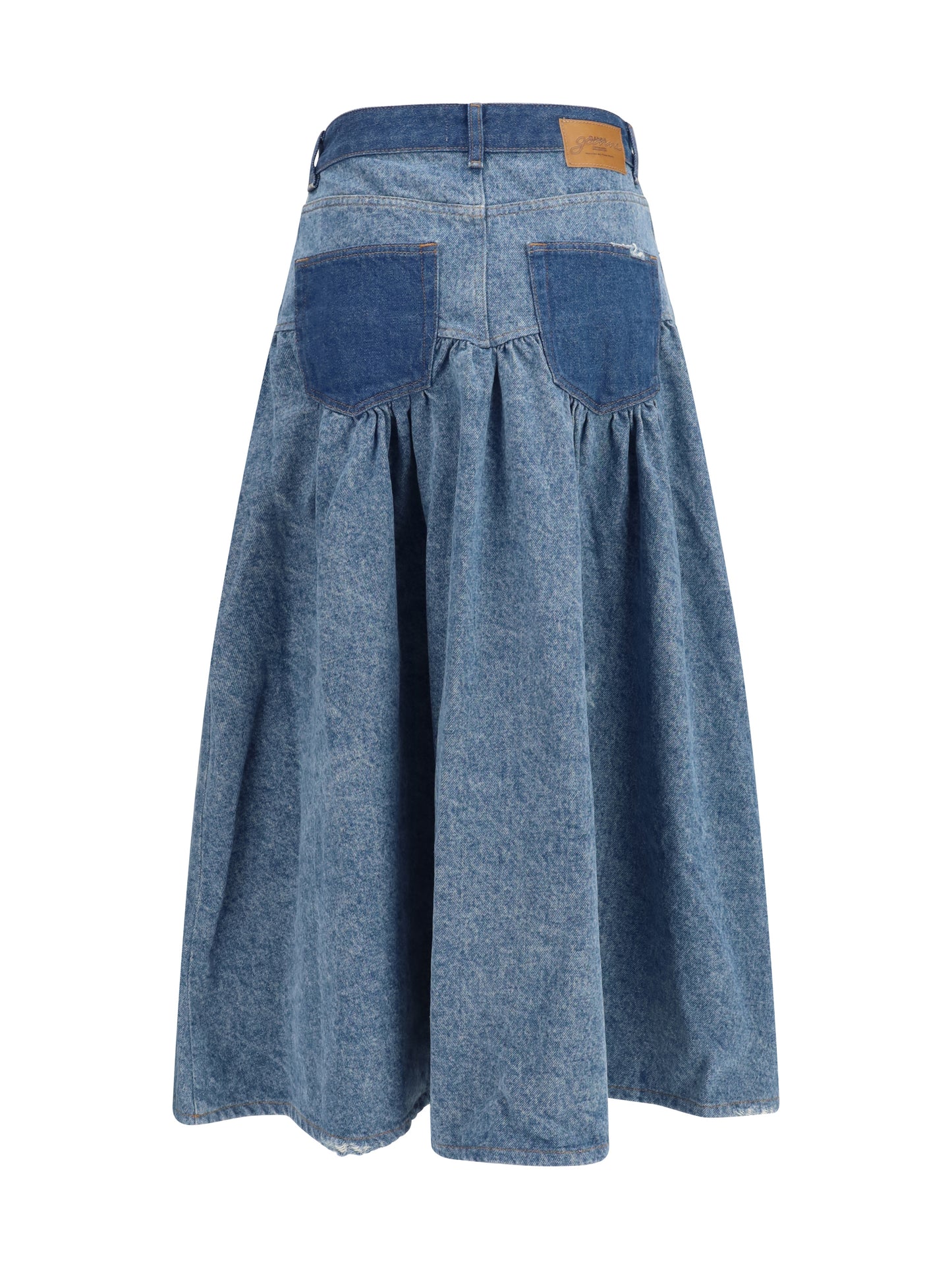 Ganni Women Stretch Denim Skirt GANNI