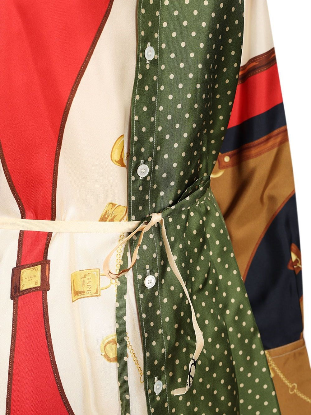 Celine Women Loose-Fitting Shirt In Printed Silk Twill CELINE