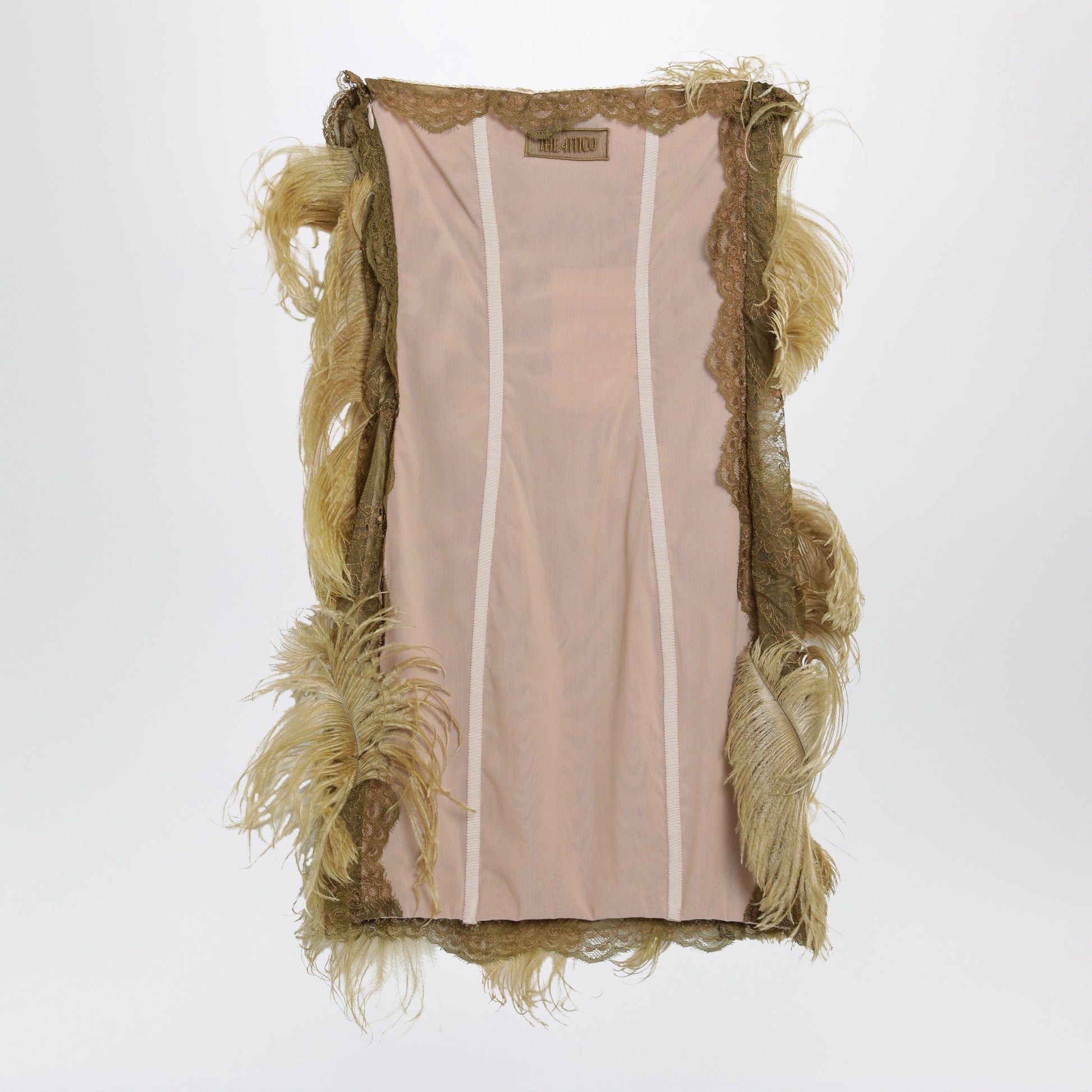 The Attico Olive Mini Dress In Lace And Mesh Women THE ATTICO