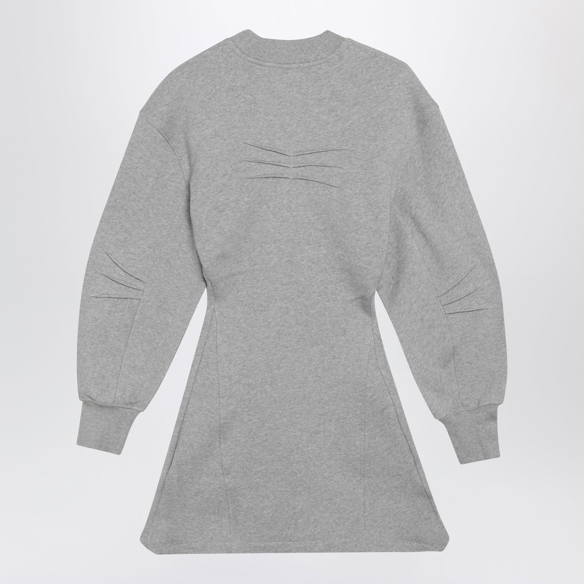 The Attico Melange Cotton Jersey Mini Dress In Grey Women THE ATTICO