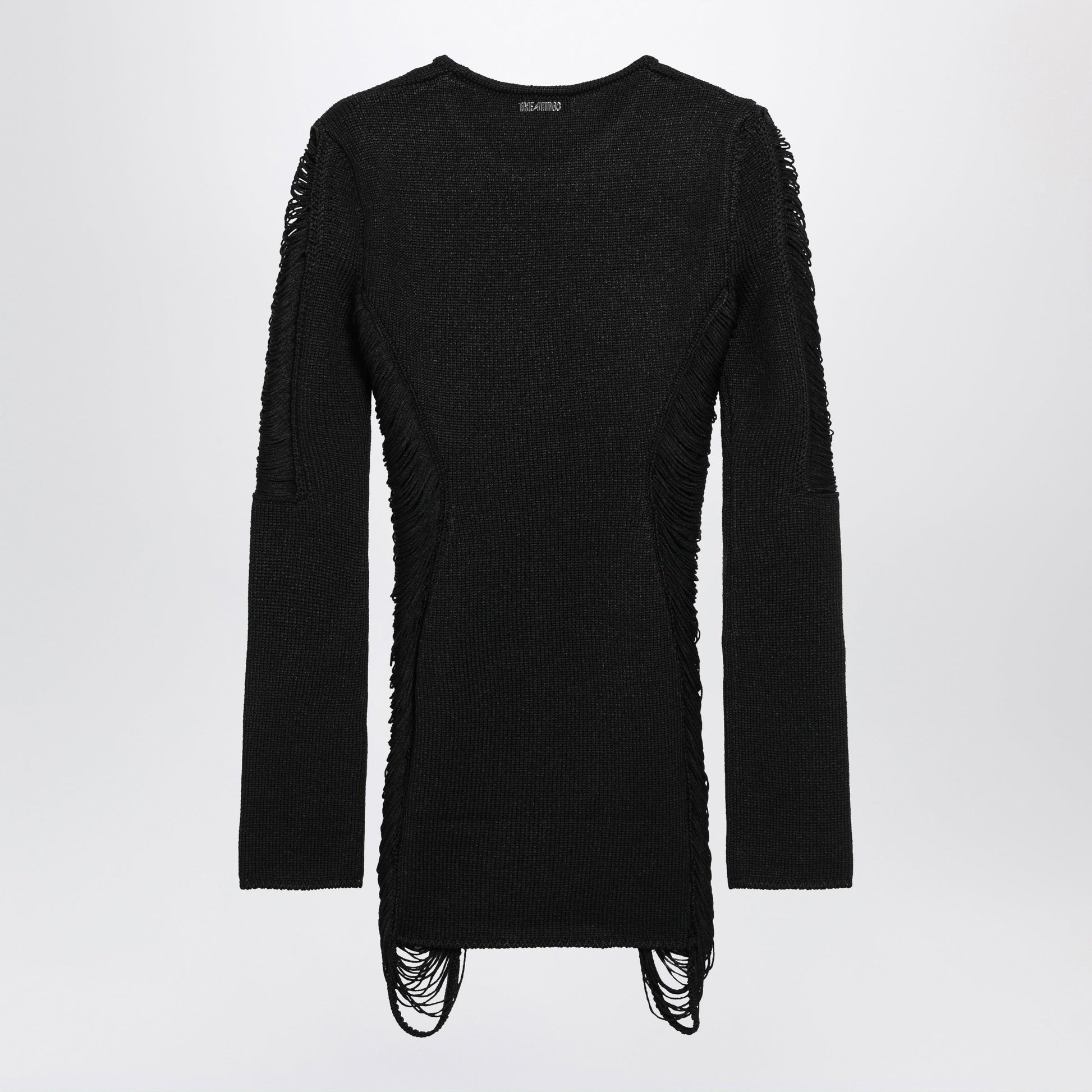 The Attico Black Viscose Mini Dress Women THE ATTICO