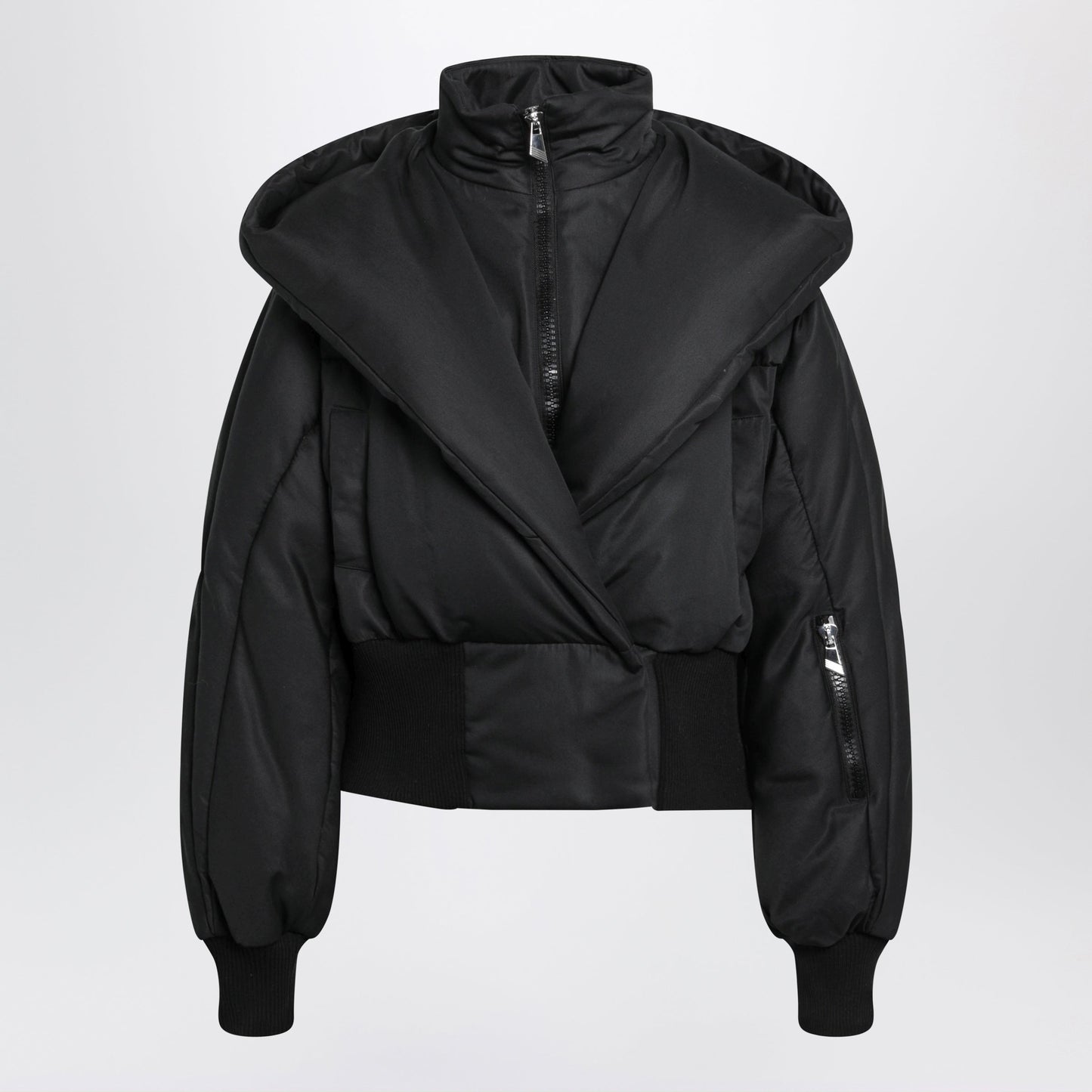The Attico Black Quilted Cotton-Blend Puffer Jacket Women THE ATTICO