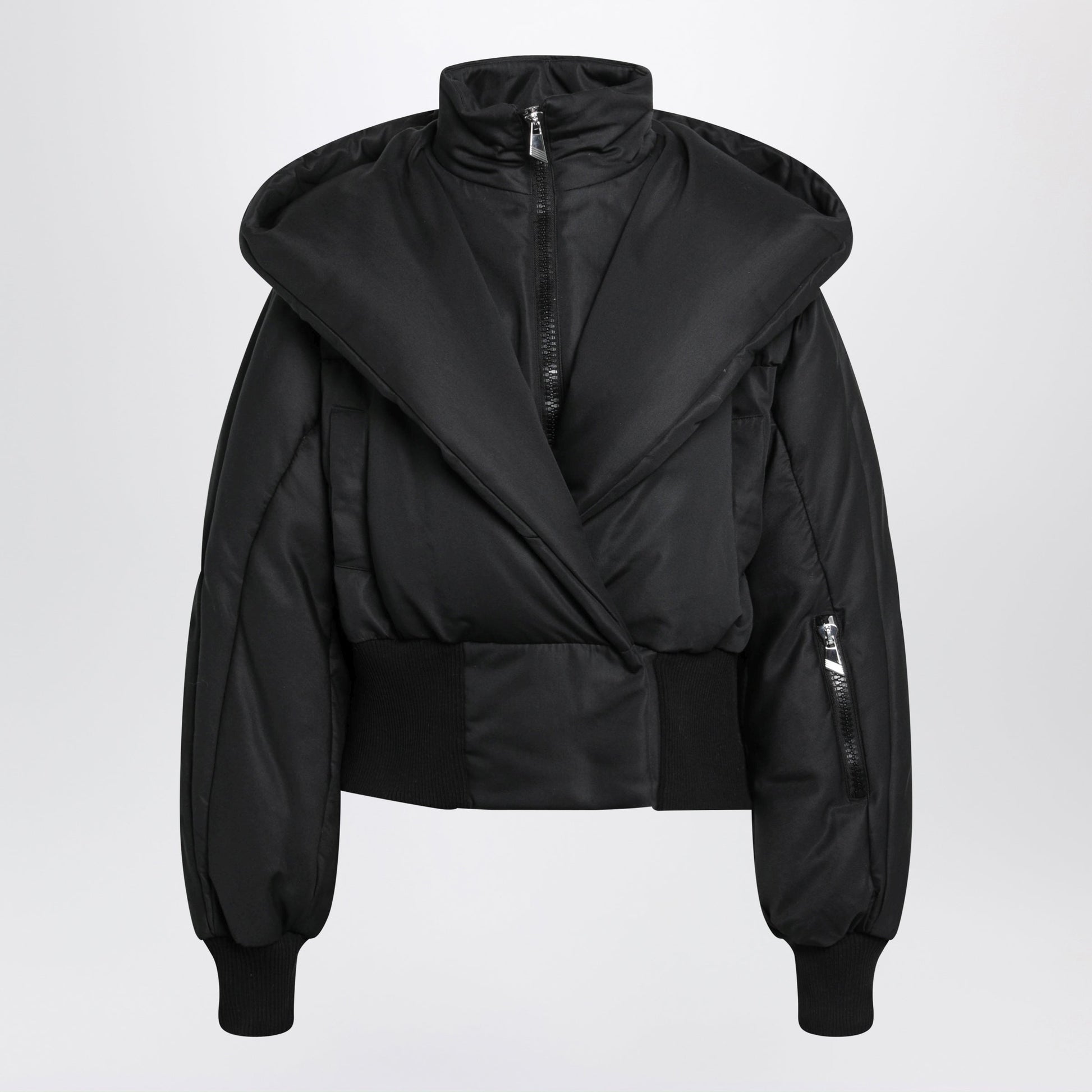 The Attico Black Quilted Cotton-Blend Puffer Jacket Women THE ATTICO
