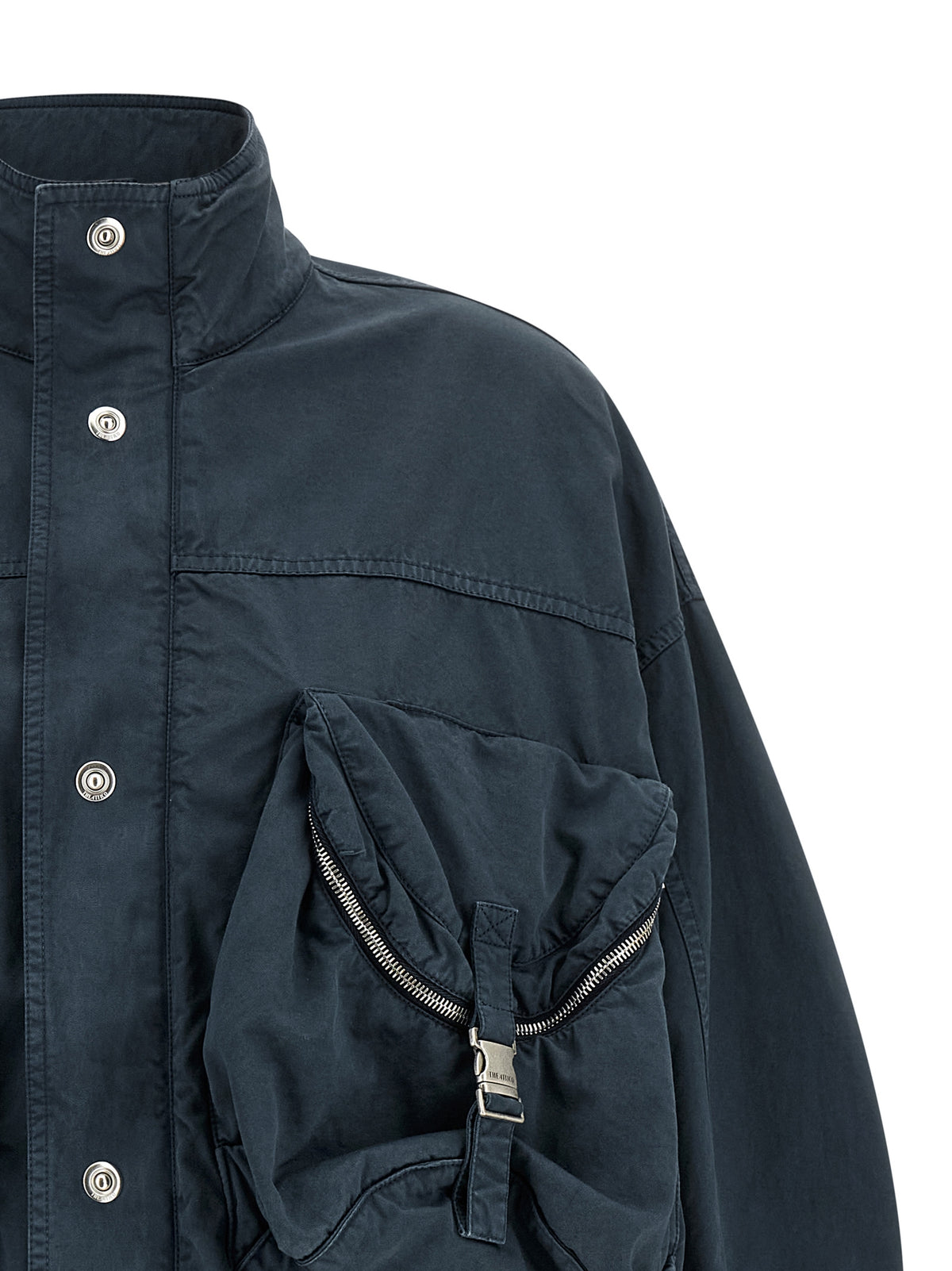 The Attico Women Blue Utility Bomber Jacket THE ATTICO
