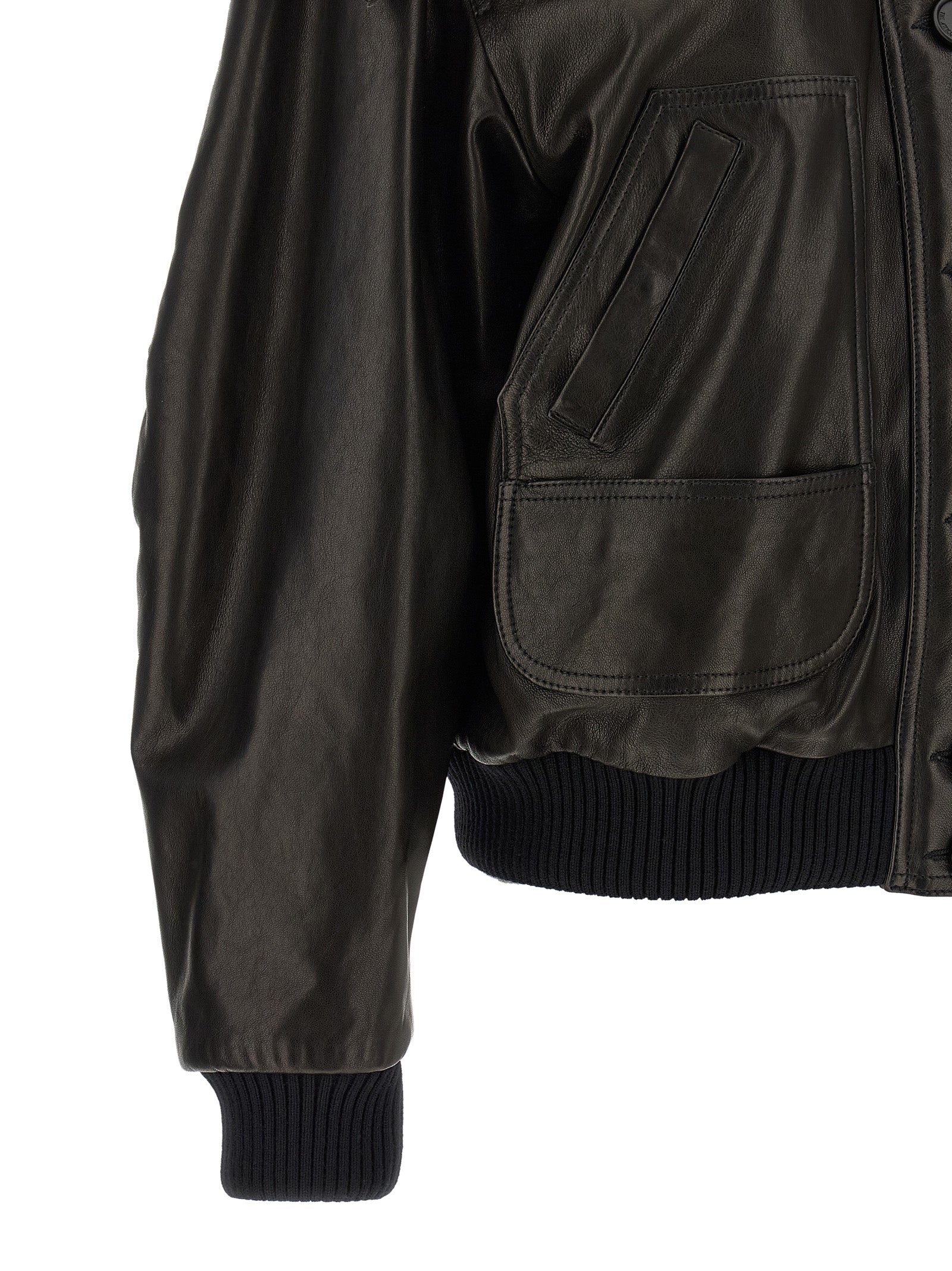 The Attico Women Shearling Neck Bomber Jacket THE ATTICO
