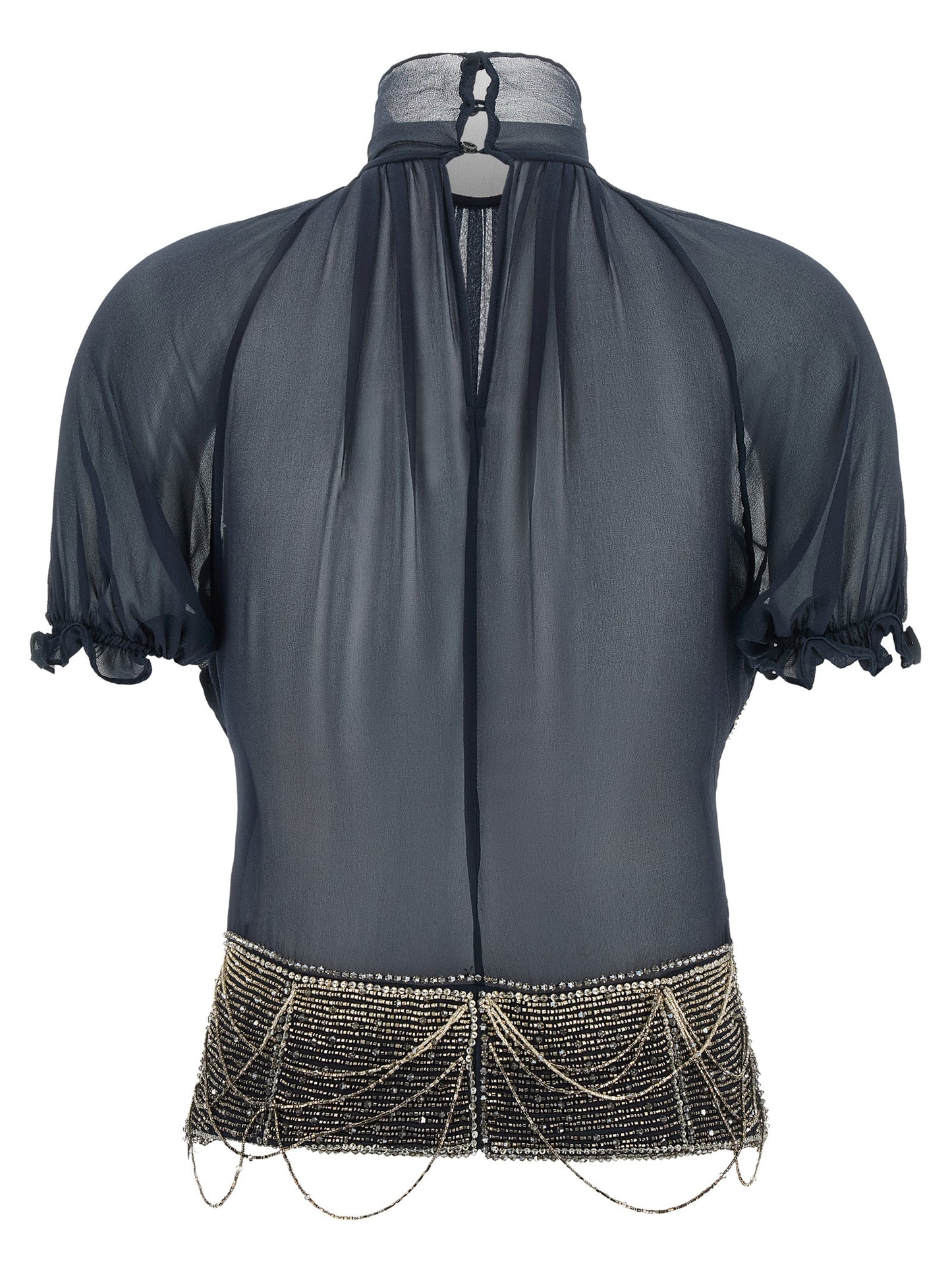 The Attico Women Jewel Embroidery Top THE ATTICO