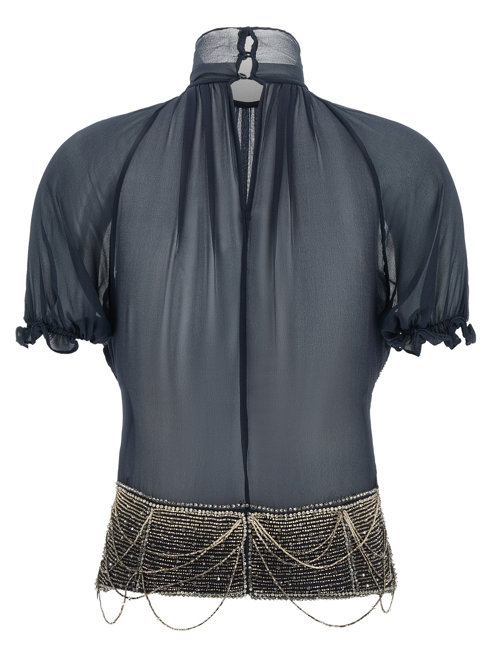 The Attico Women Jewel Embroidery Top THE ATTICO