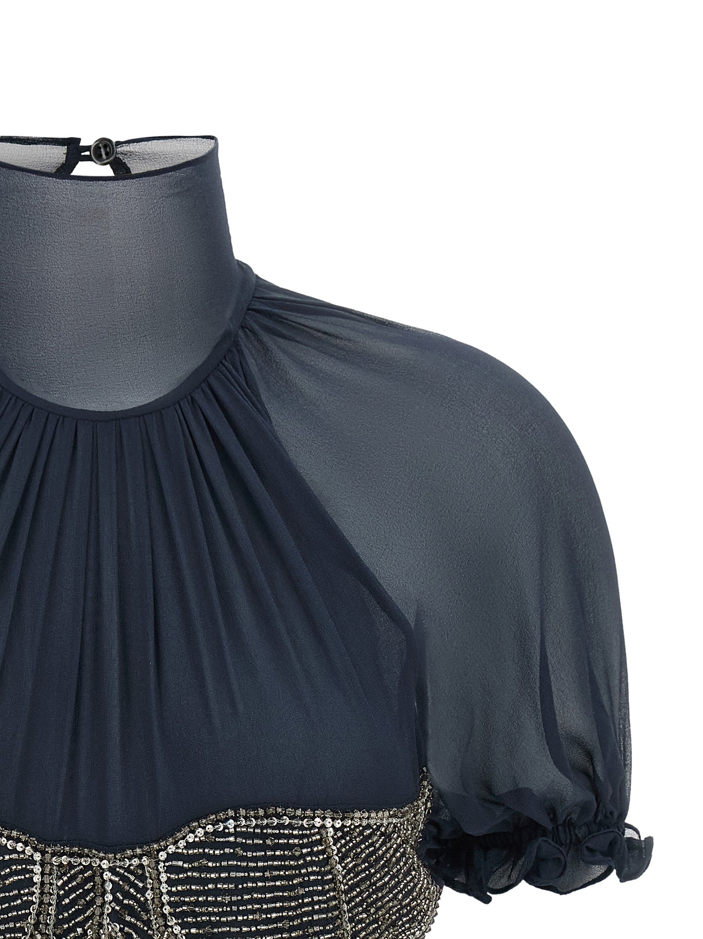 The Attico Women Jewel Embroidery Top THE ATTICO