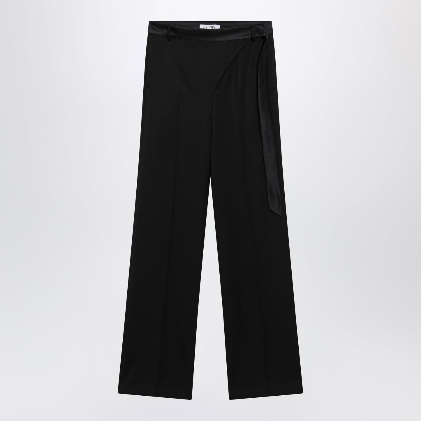 The Attico Black Virgin Wool Tuxedo Trousers Women THE ATTICO