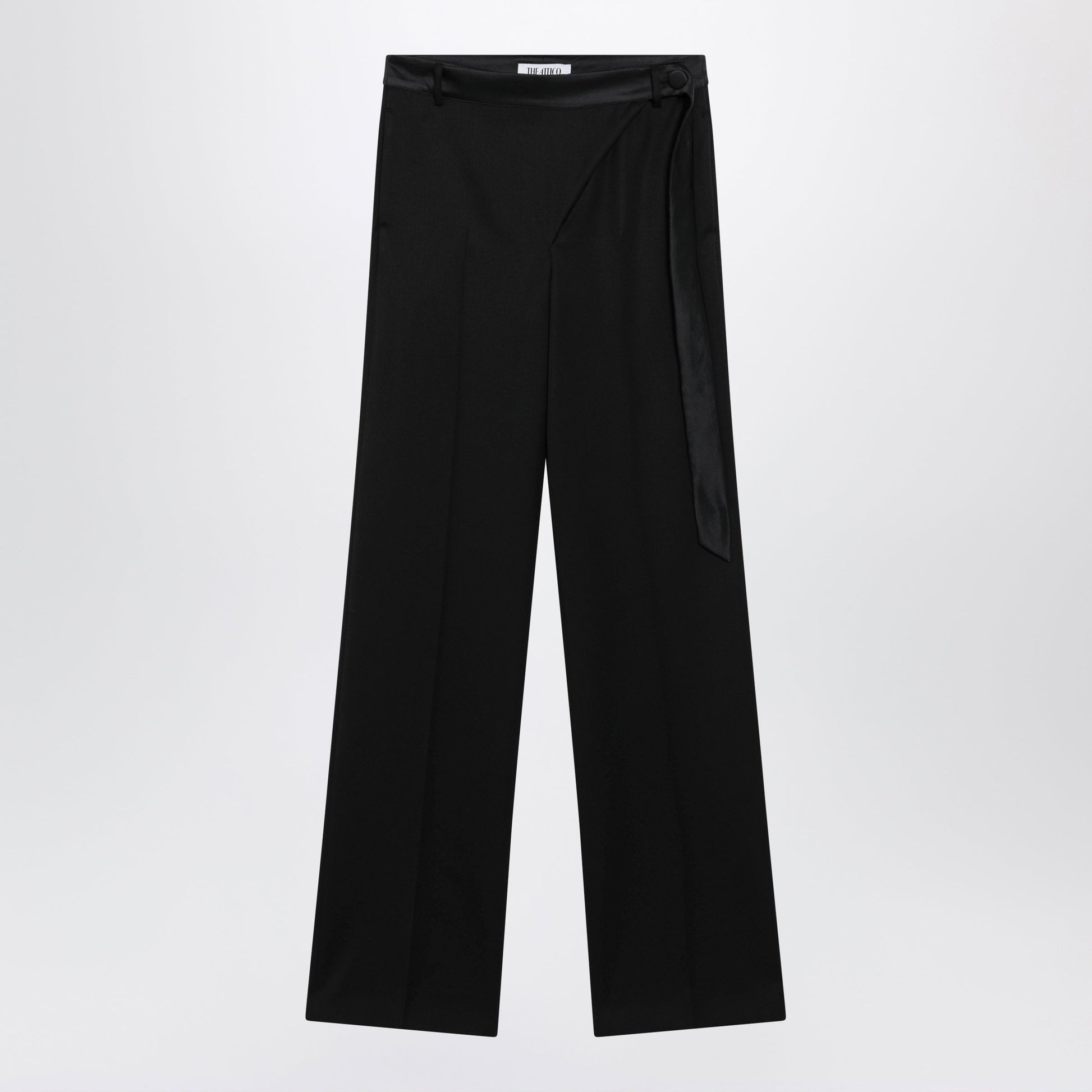 The Attico Black Virgin Wool Tuxedo Trousers Women THE ATTICO