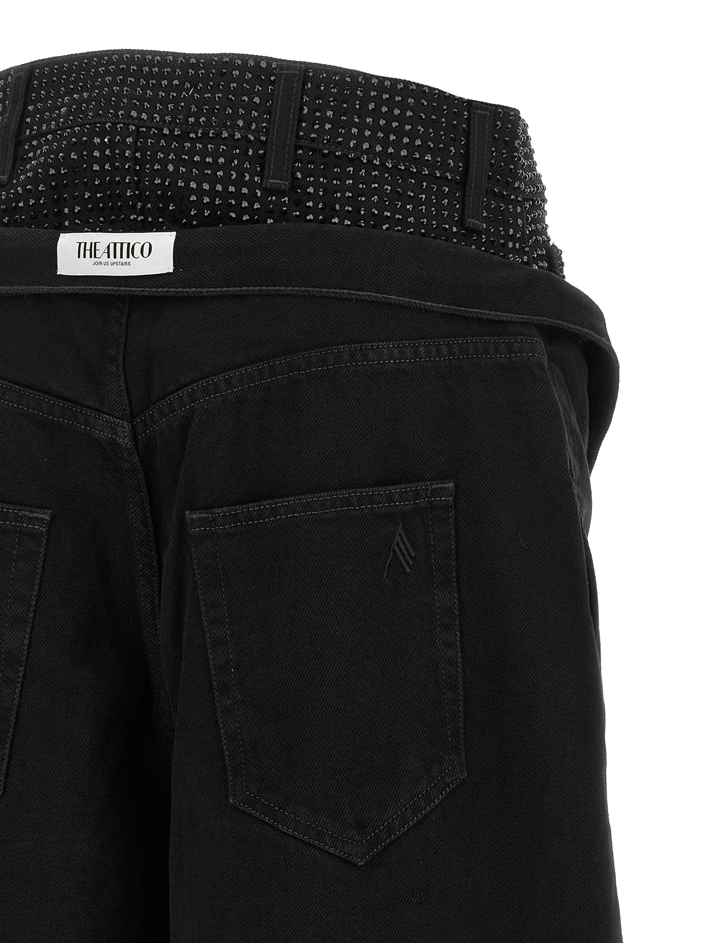 The Attico Women Crystal Insert Jeans THE ATTICO