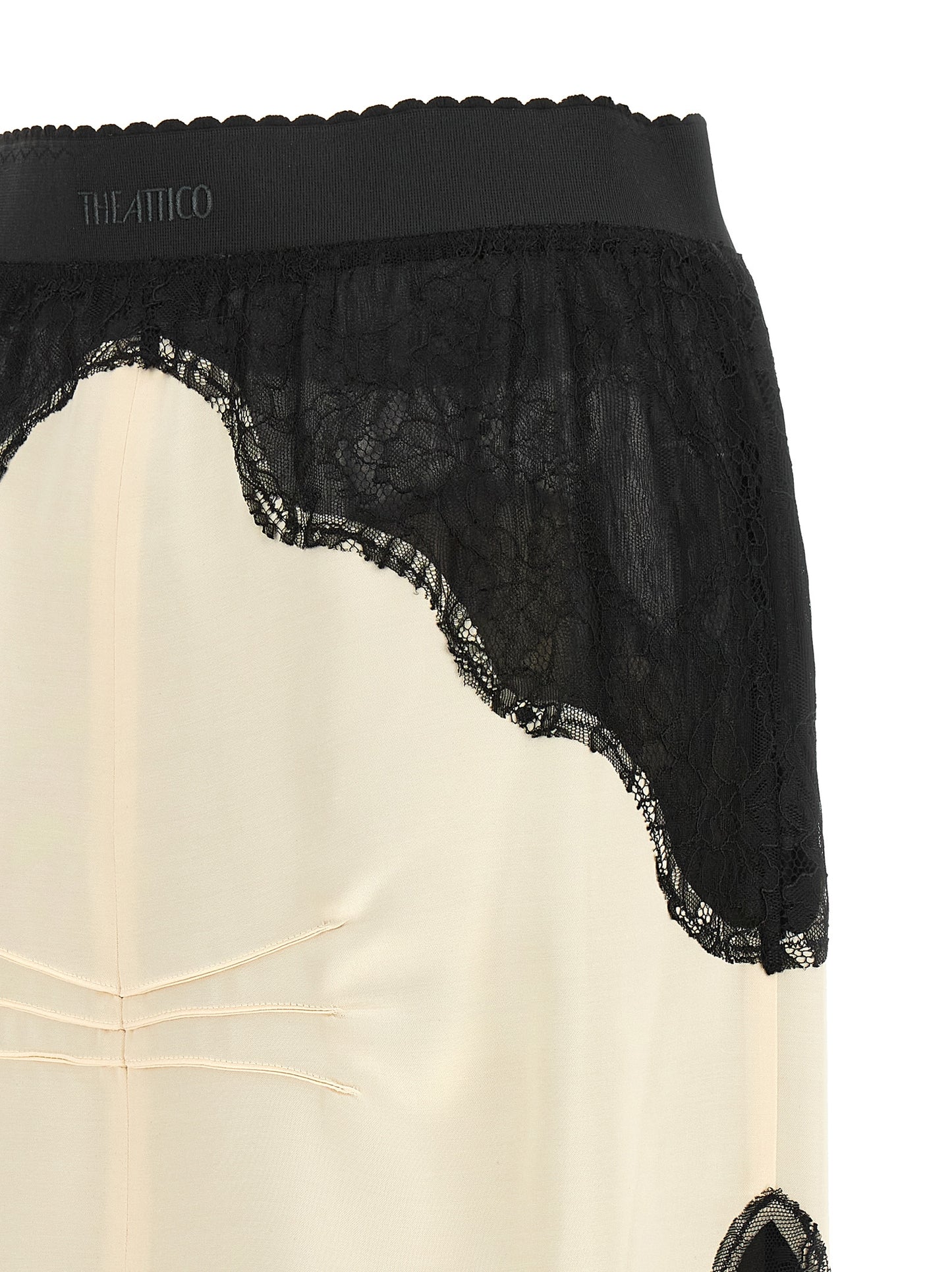 The Attico Women Lace Insert Skirt THE ATTICO