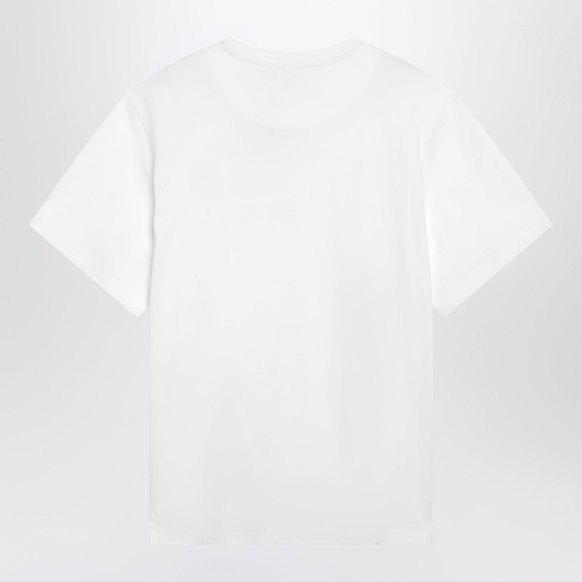 The Attico Oversized Cotton Jersey T-Shirt With Cutout Hem, White Women THE ATTICO