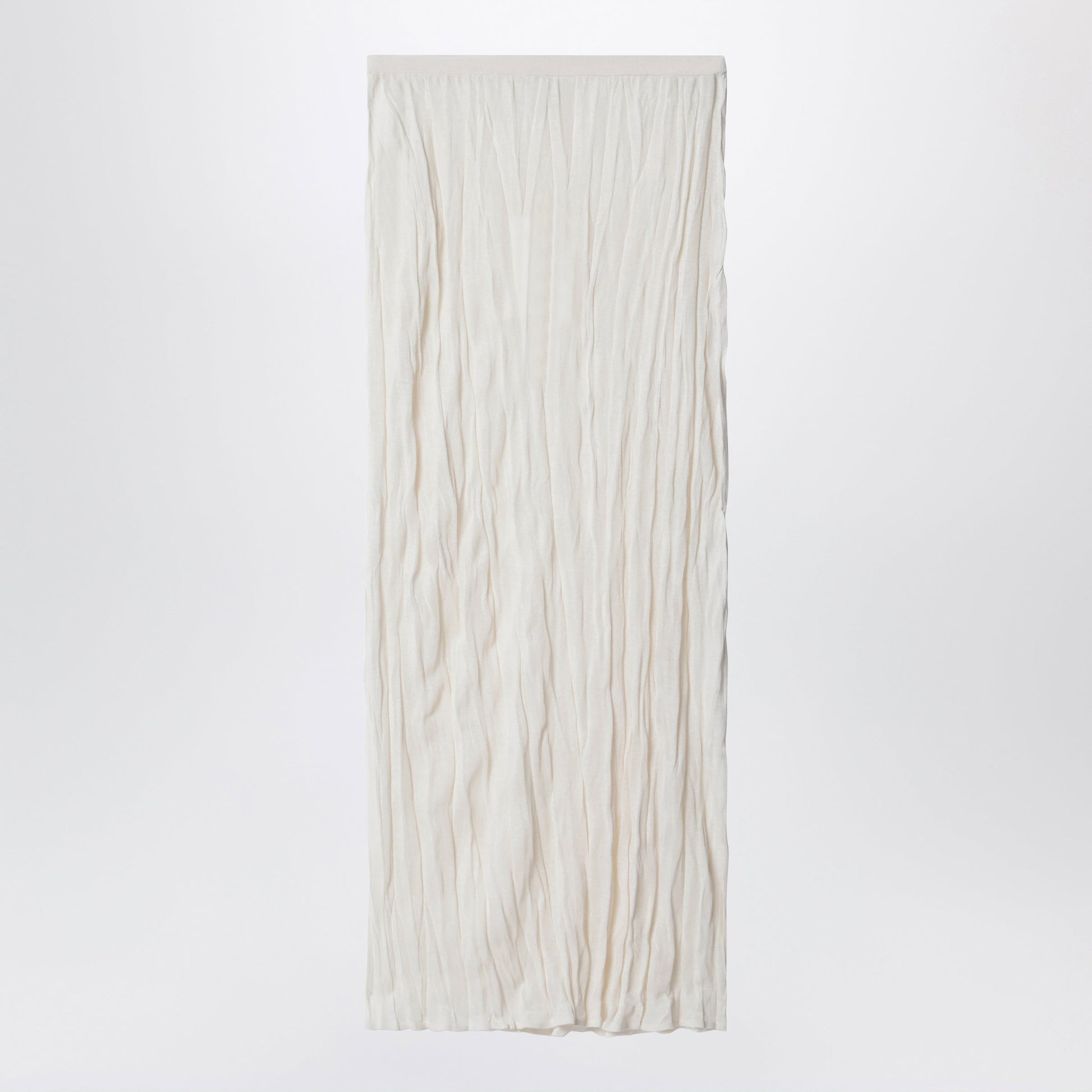 Toteme Light Apricot-Coloured Skirt In Crinkled Knit Women TOTEME