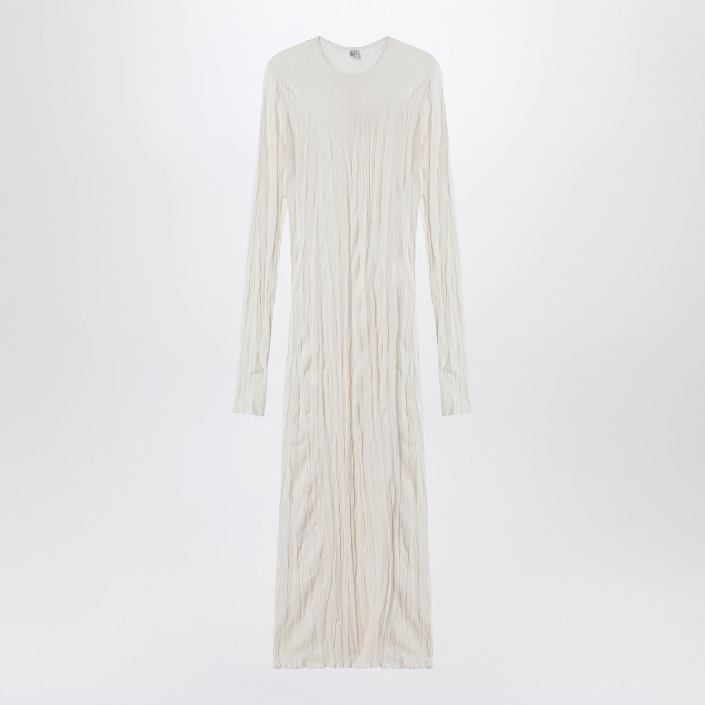 Toteme Light Apricot Crinkled Knit Dress Women TOTEME