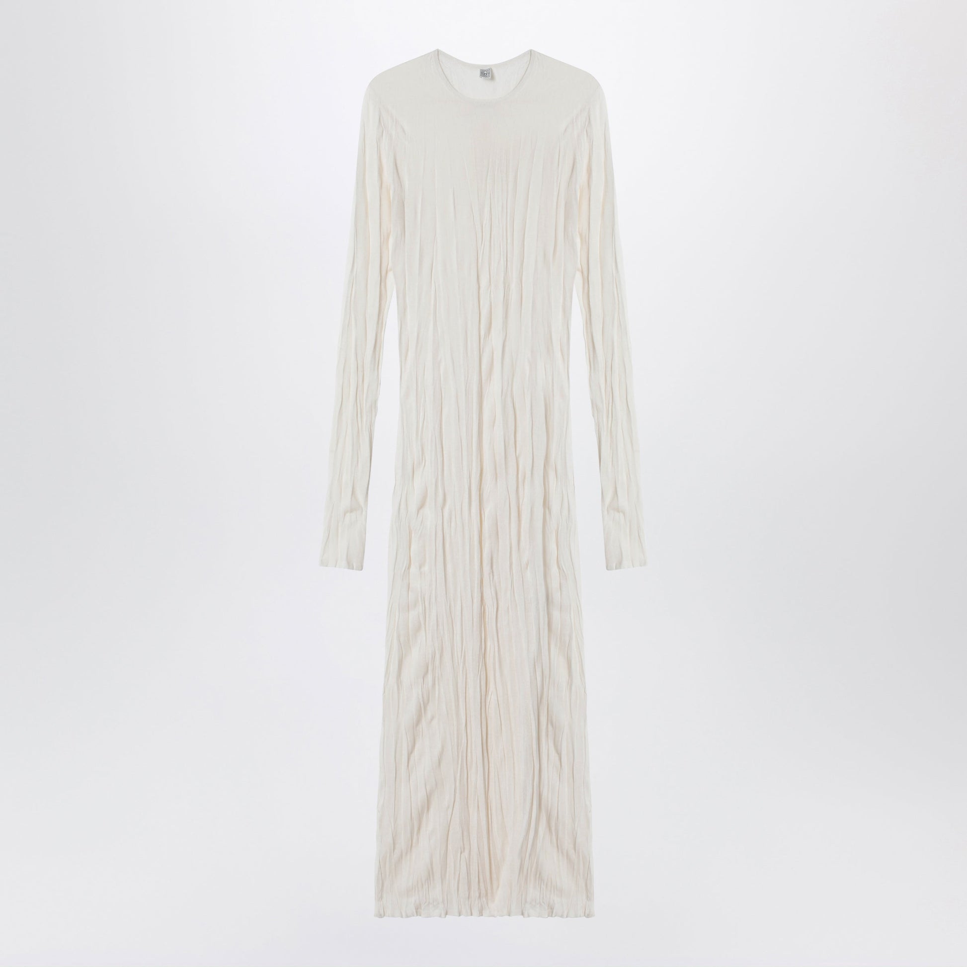 Toteme Light Apricot Crinkled Knit Dress Women TOTEME