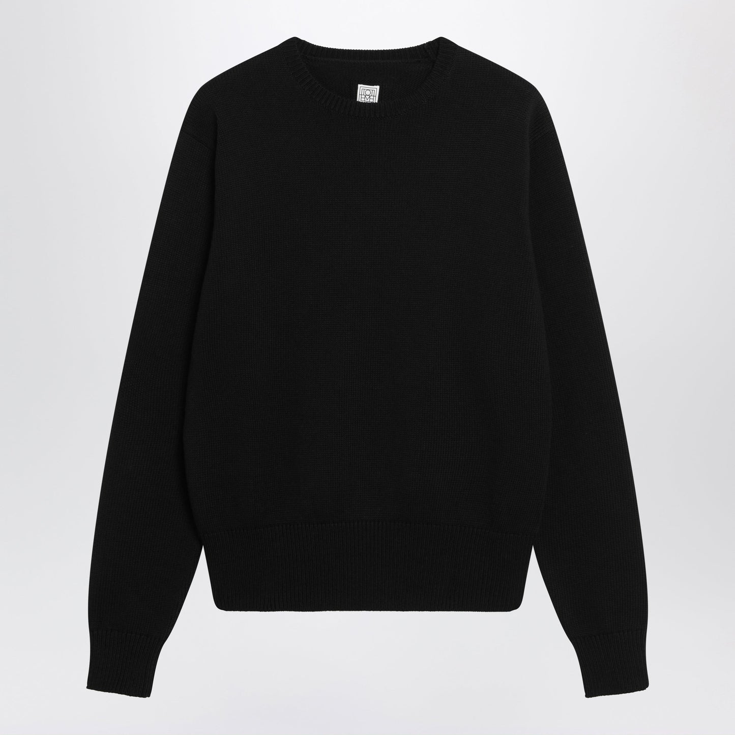 Toteme Black Cotton Crew Neck Jumper Women TOTEME
