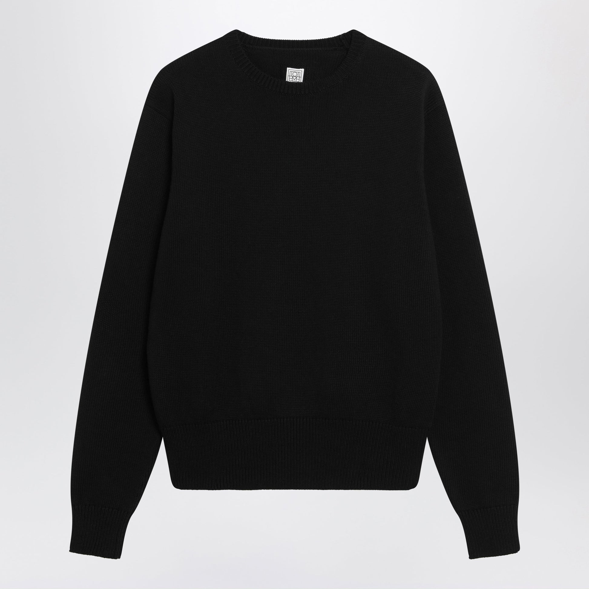 Toteme Black Cotton Crew Neck Jumper Women TOTEME
