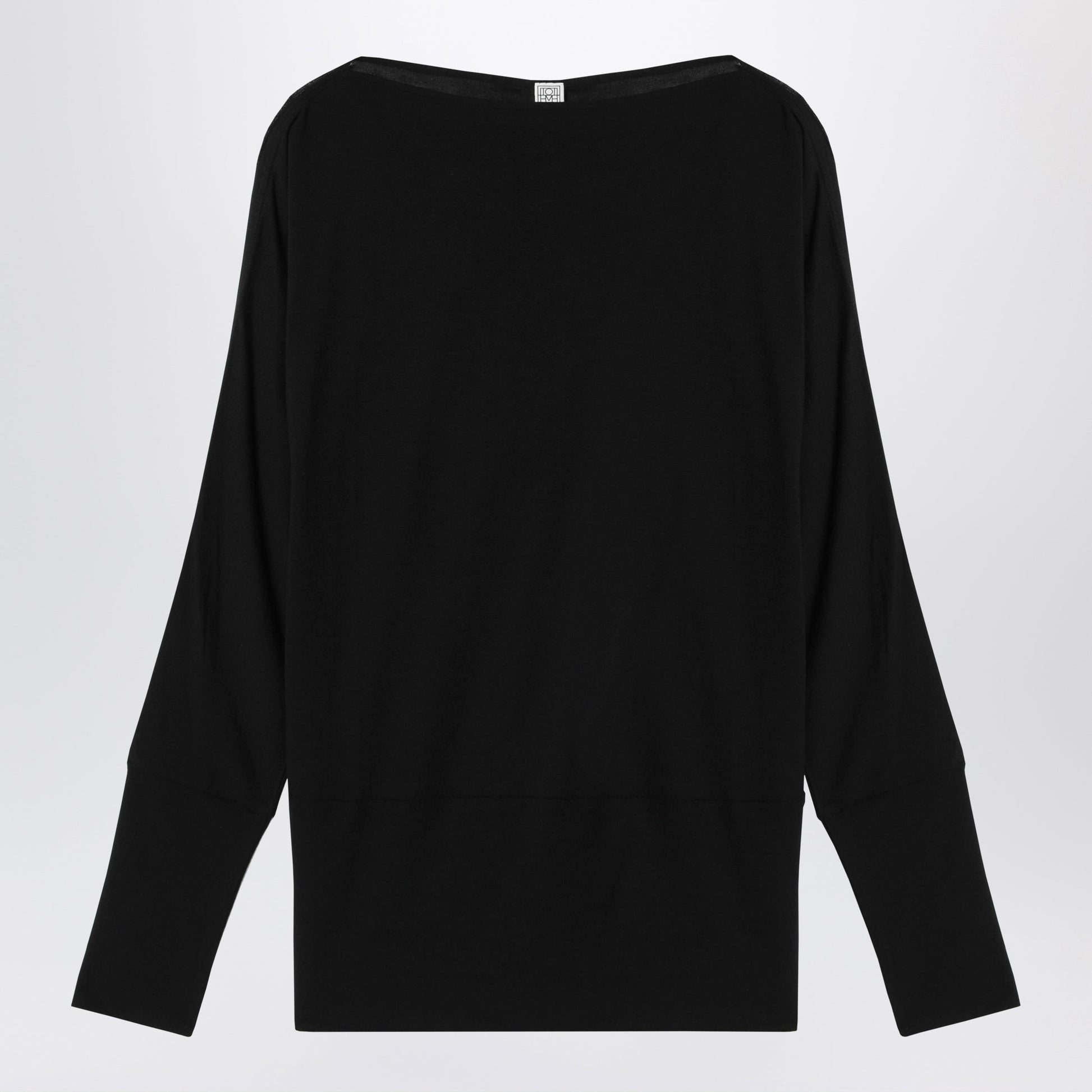 Toteme Black Viscose Jersey Top Women TOTEME